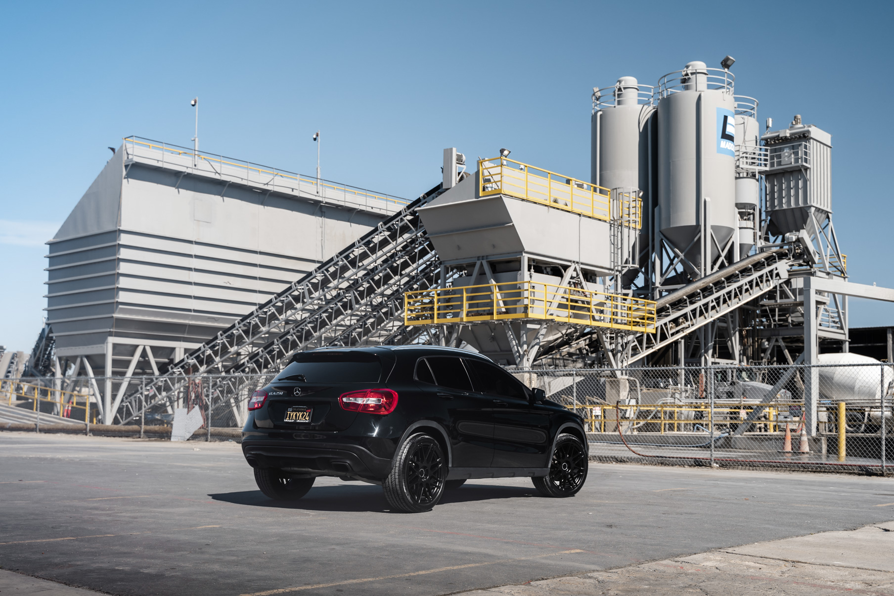 A 2017 Mercedes-Benz GLA250 on Blaque Diamond BD-F12 Satin Black Wheels