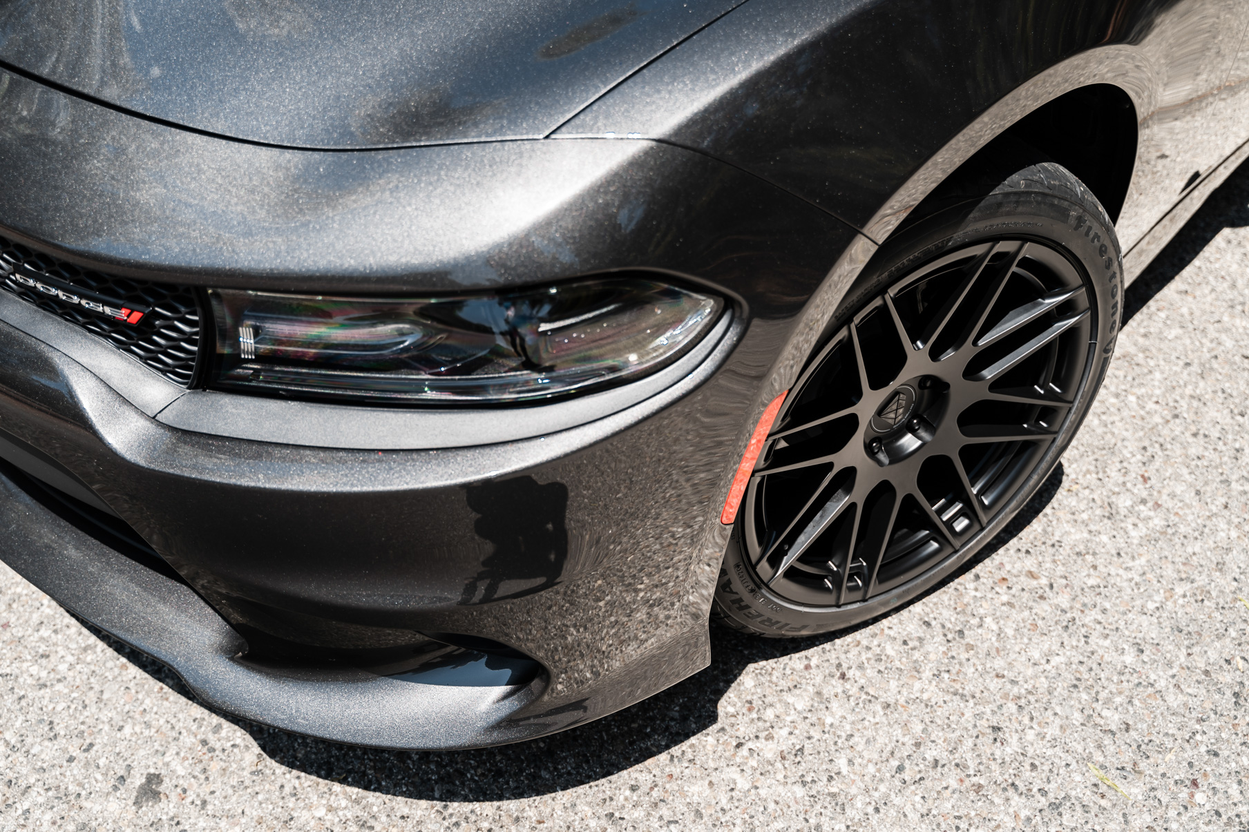 A 2019 Dodge Charger GT on 20 Inch Blaque Diamond BD-F12 Satin Black Wheels
