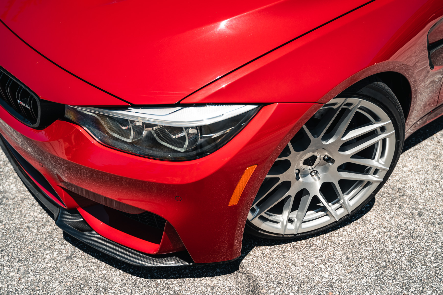 A 2020 BMW M4 CS on Blaque Diamond BD-F12 Brushed Silver Wheels