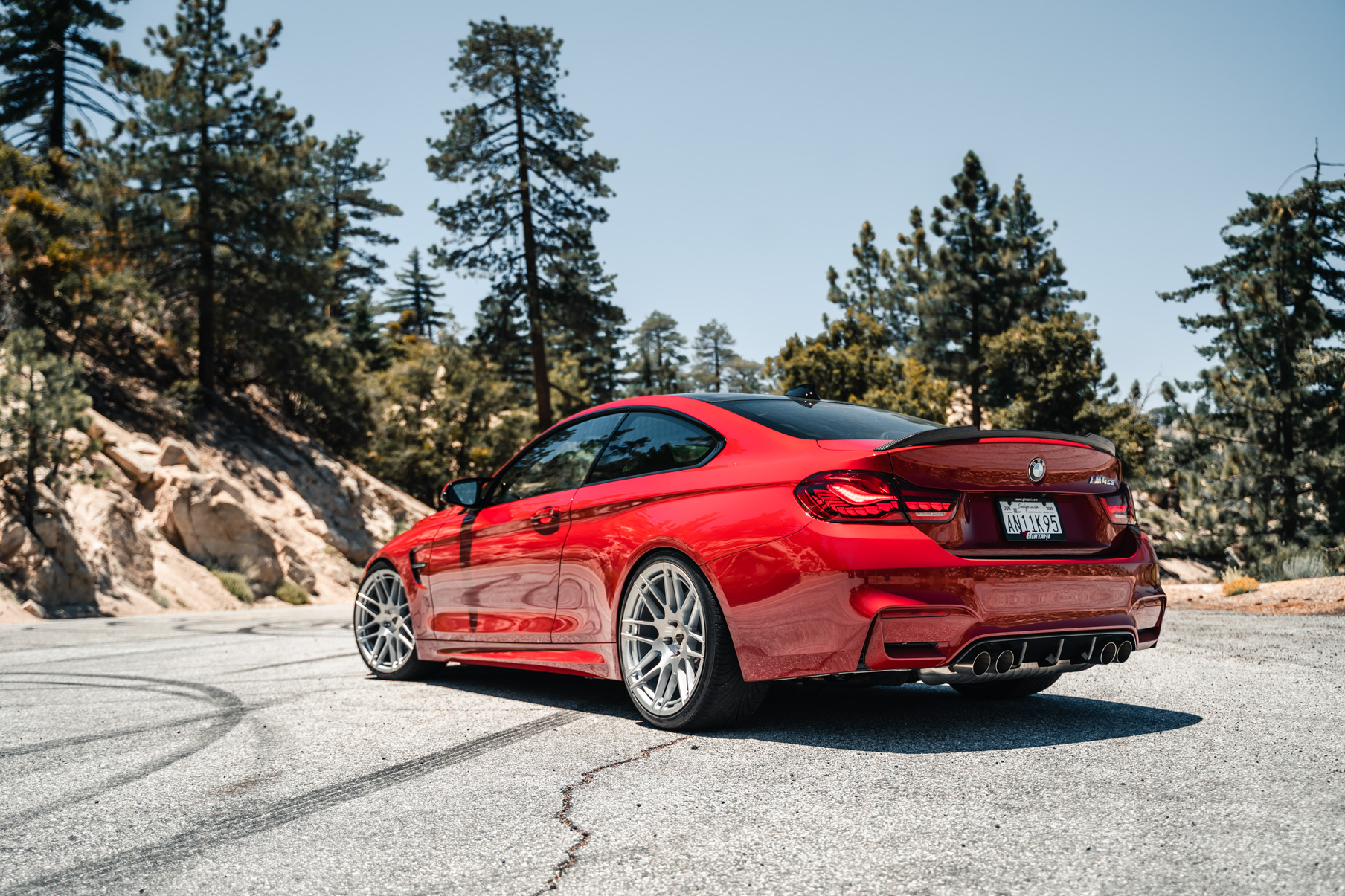 A 2020 BMW M4 CS on Blaque Diamond BD-F12 Brushed Silver Wheels