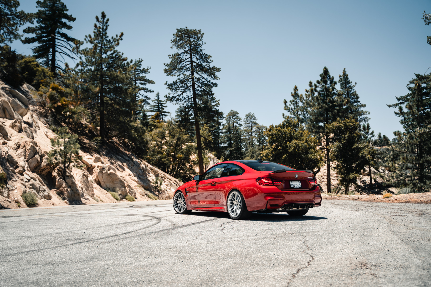A 2020 BMW M4 CS on Blaque Diamond BD-F12 Brushed Silver Wheels