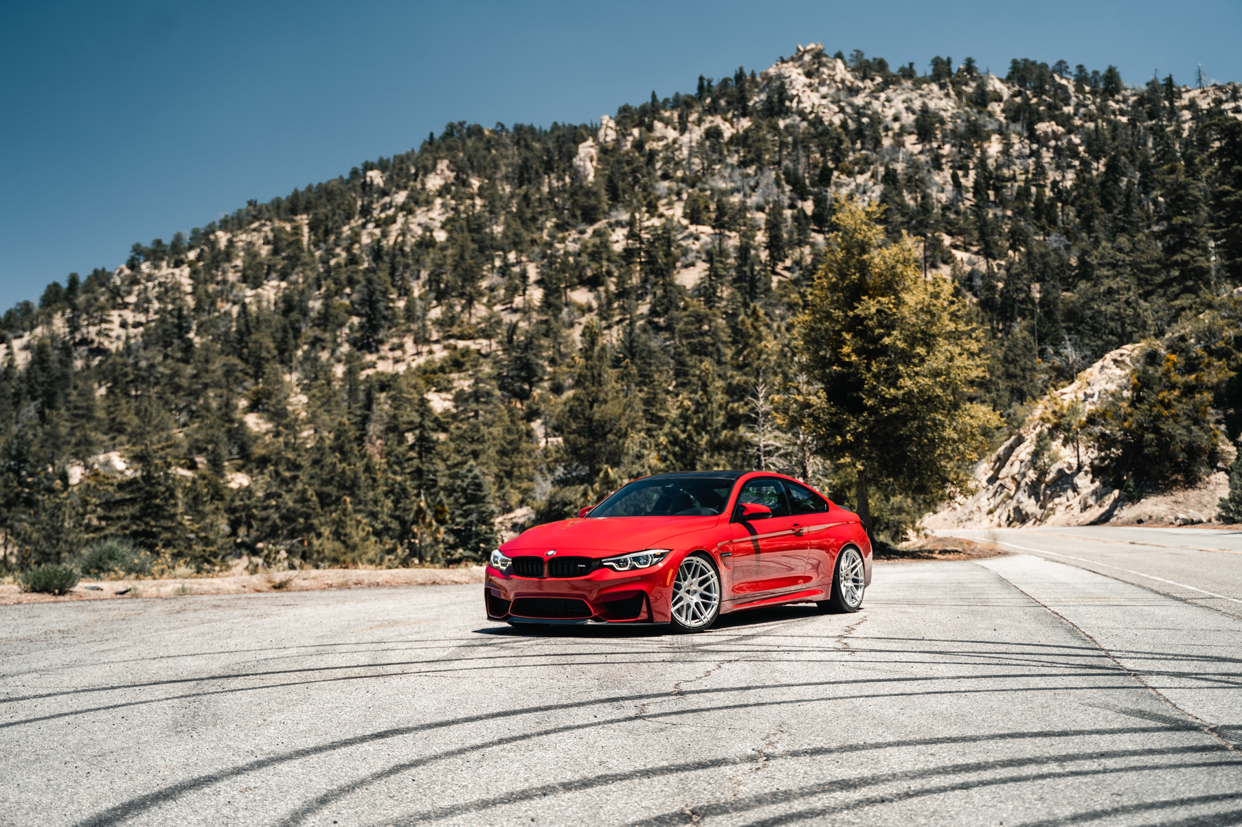 A 2020 BMW M4 CS on Blaque Diamond BD-F12 Brushed Silver Wheels