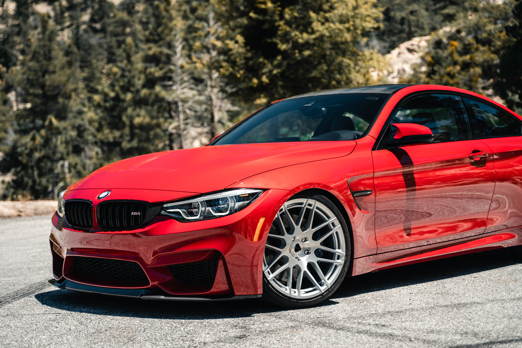 A 2020 BMW M4 CS on Blaque Diamond BD-F12 Brushed Silver Wheels