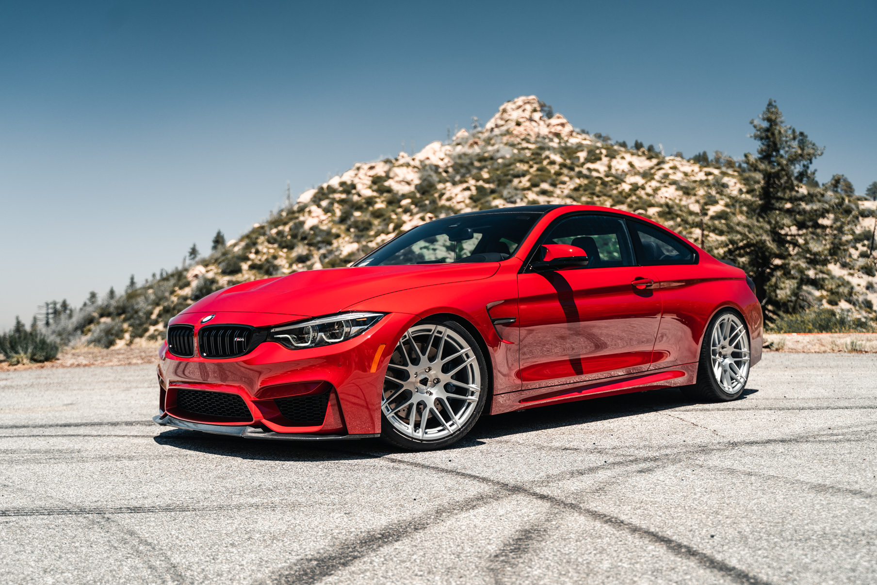A 2020 BMW M4 CS on Blaque Diamond BD-F12 Brushed Silver Wheels