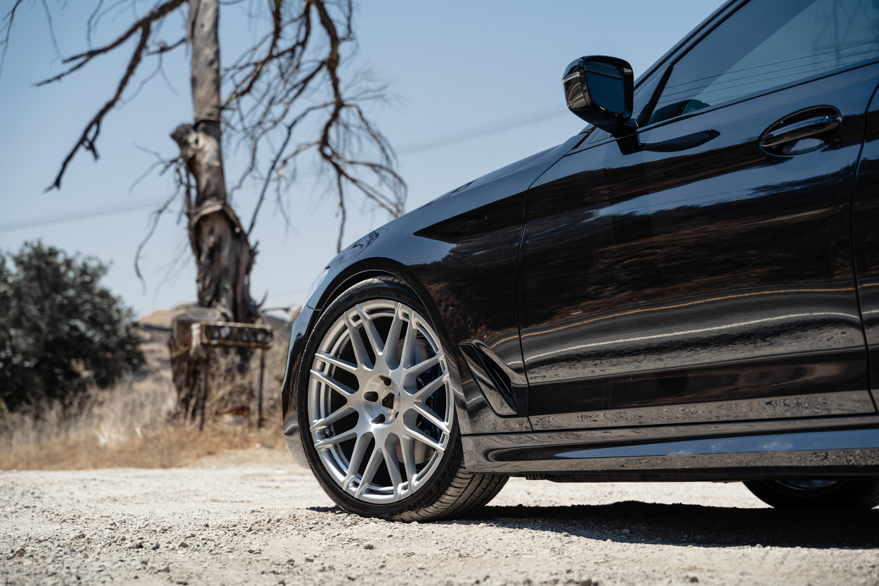 A 2017 BMW 530i M Sport on Blaque Diamond BD-F12 Brushed Silver Wheels