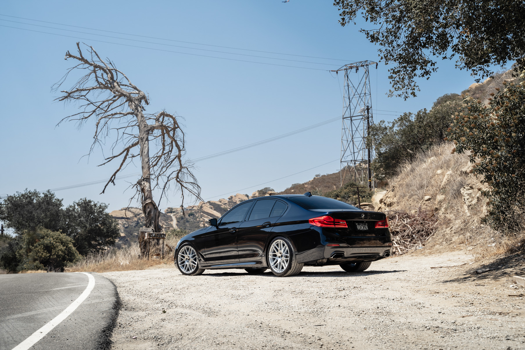 A 2017 BMW 530i M Sport on Blaque Diamond BD-F12 Brushed Silver Wheels