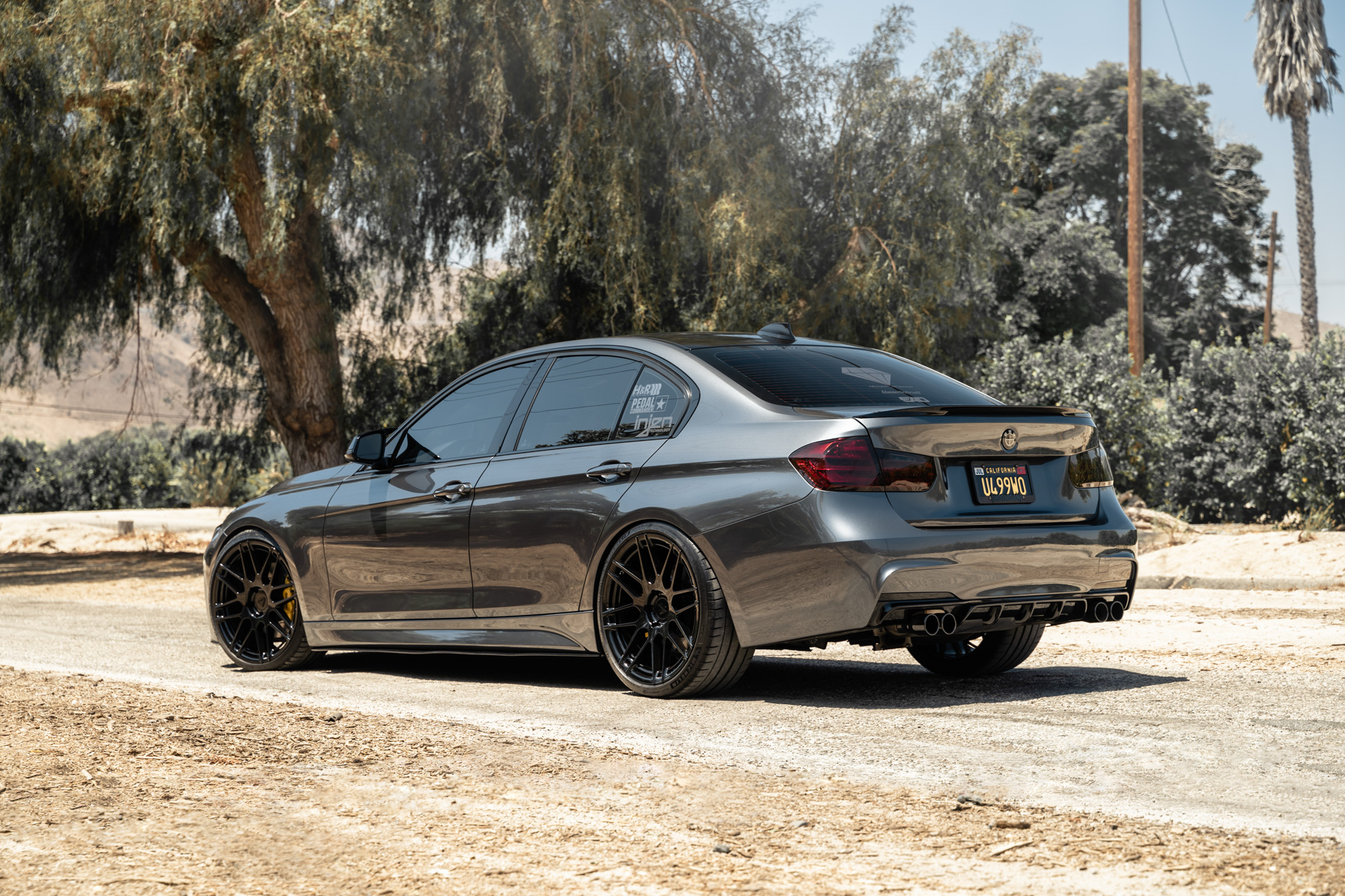 A 2015 BMW 335i on Blaque Diamond BD-F12 Custom Gloss Black Wheels
