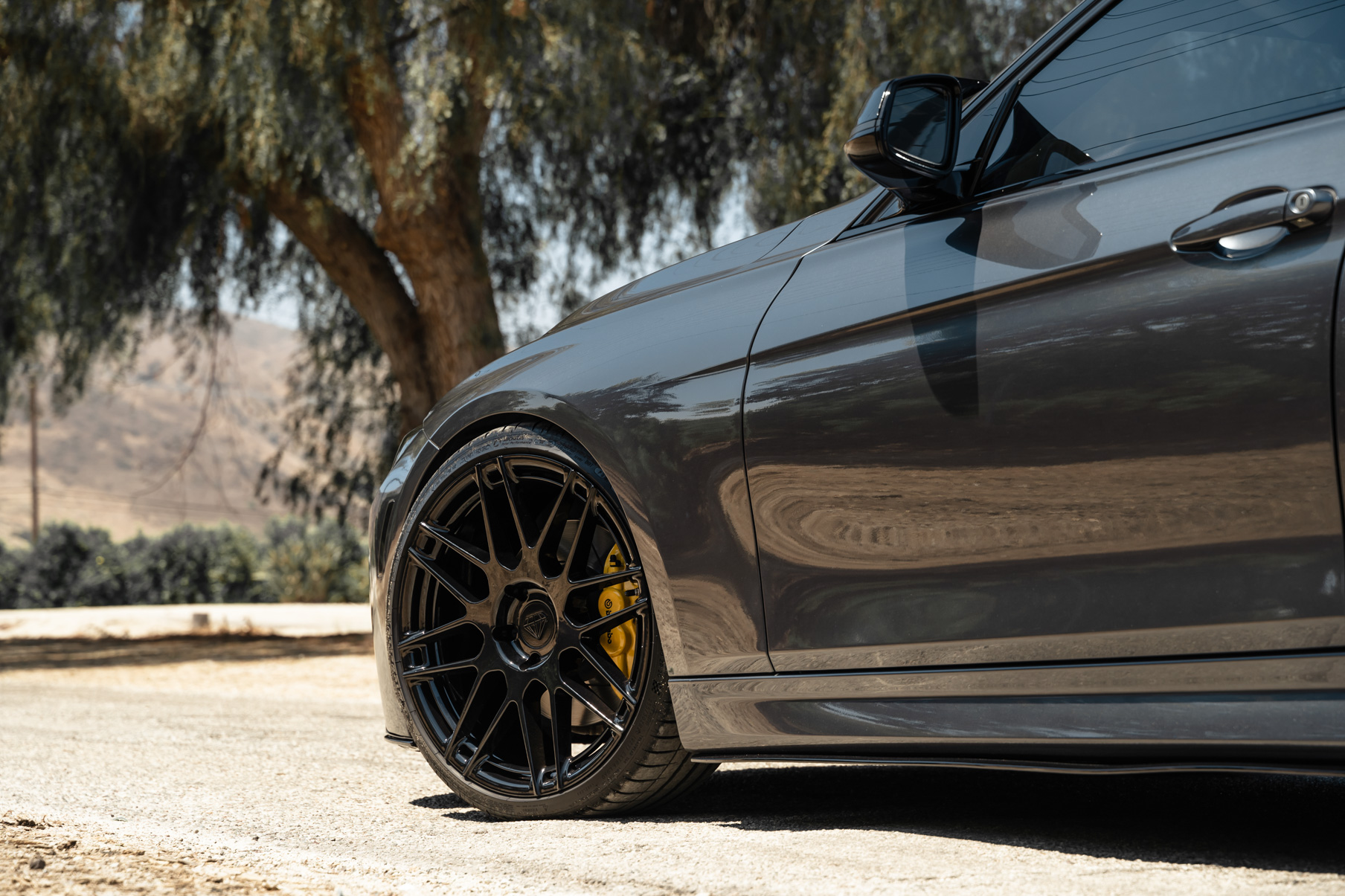 A 2015 BMW 335i on Blaque Diamond BD-F12 Custom Gloss Black Wheels