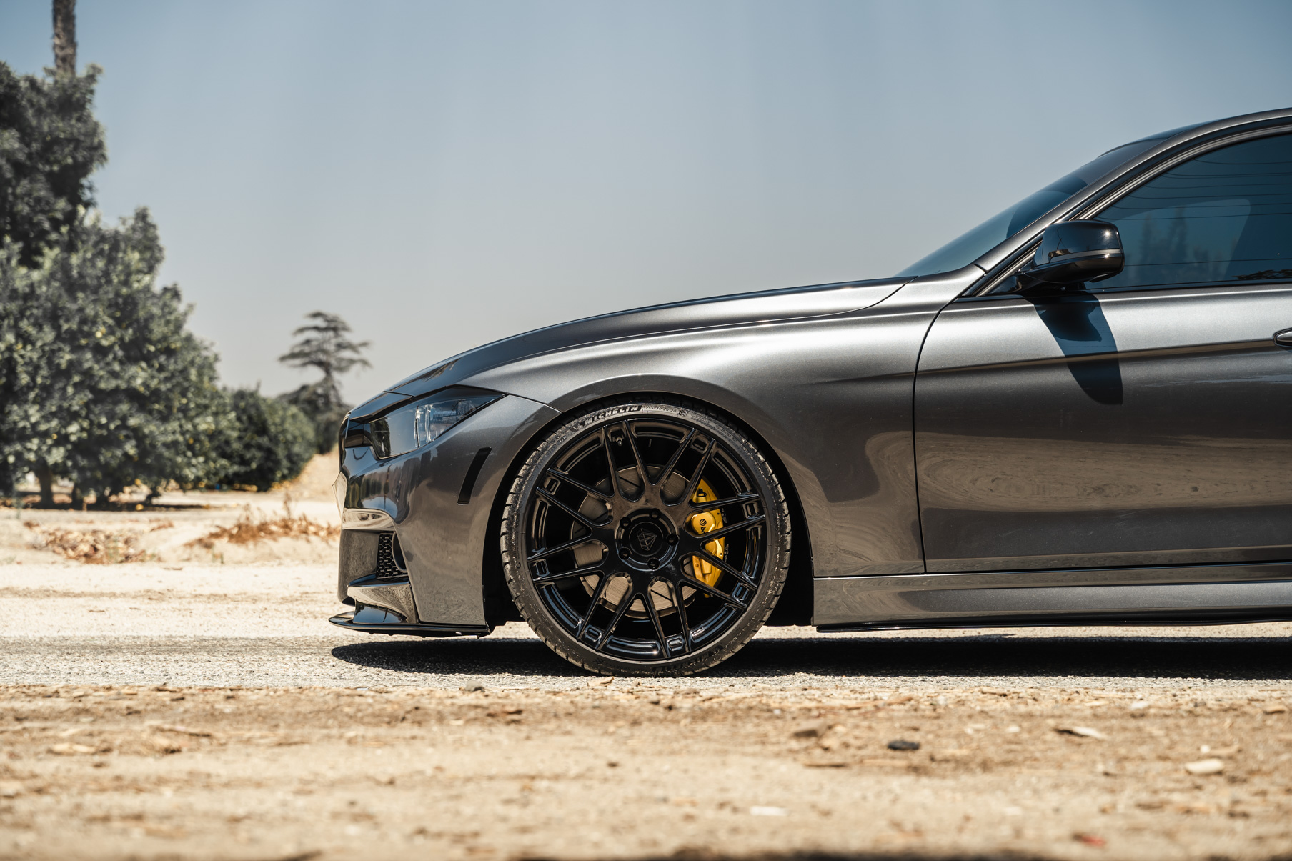 A 2015 BMW 335i on Blaque Diamond BD-F12 Custom Gloss Black Wheels