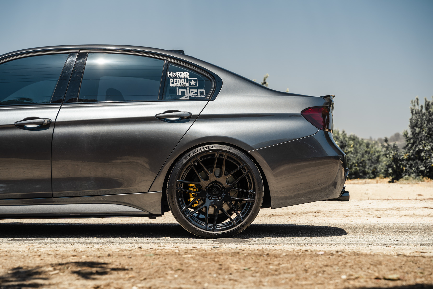 A 2015 BMW 335i on Blaque Diamond BD-F12 Custom Gloss Black Wheels