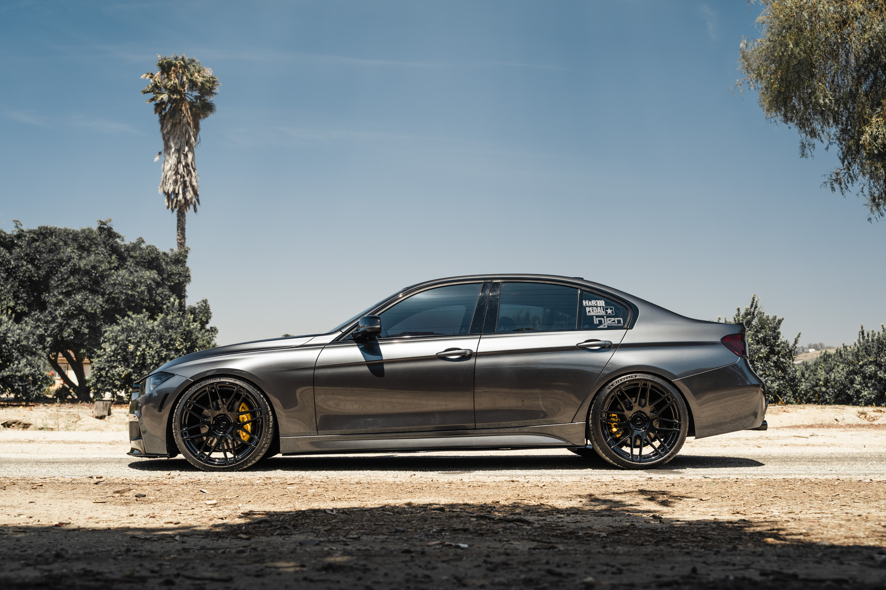 A 2015 BMW 335i on Blaque Diamond BD-F12 Custom Gloss Black Wheels