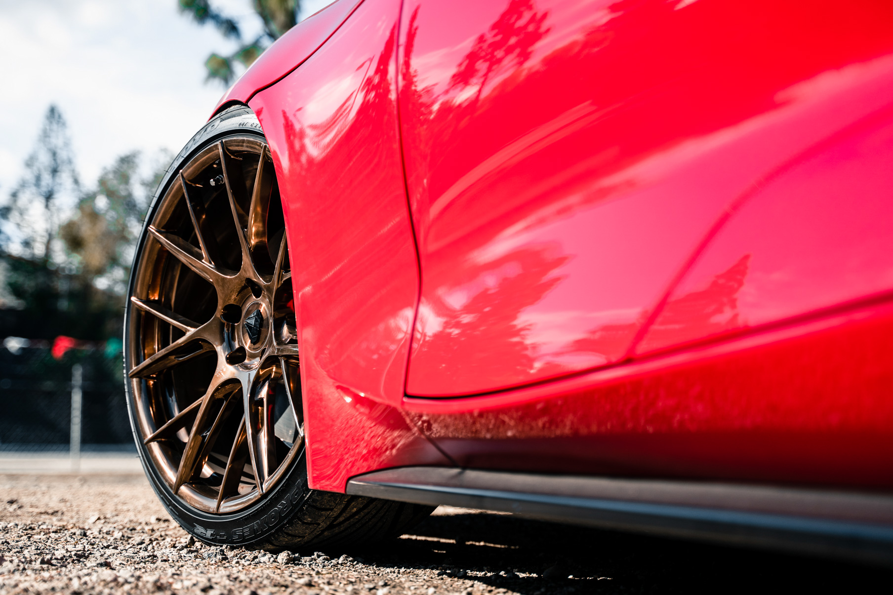 A 2020 Toyota Supra on 20 Inch Blaque Diamond BD-F18 Polished Liquid Bronze Wheels