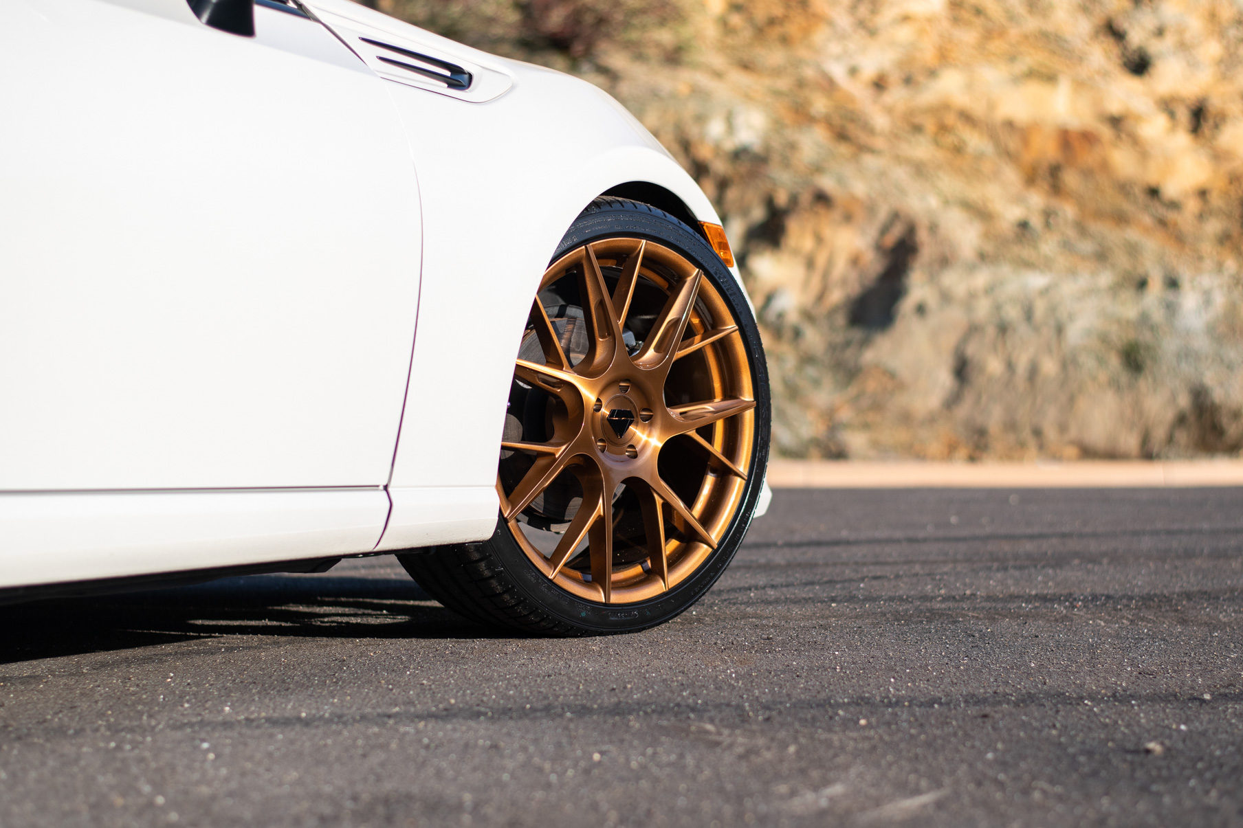 A 2018 Subaru BRZ on 19 Inch Blaque Diamond BD-F18 Bronze Wheels