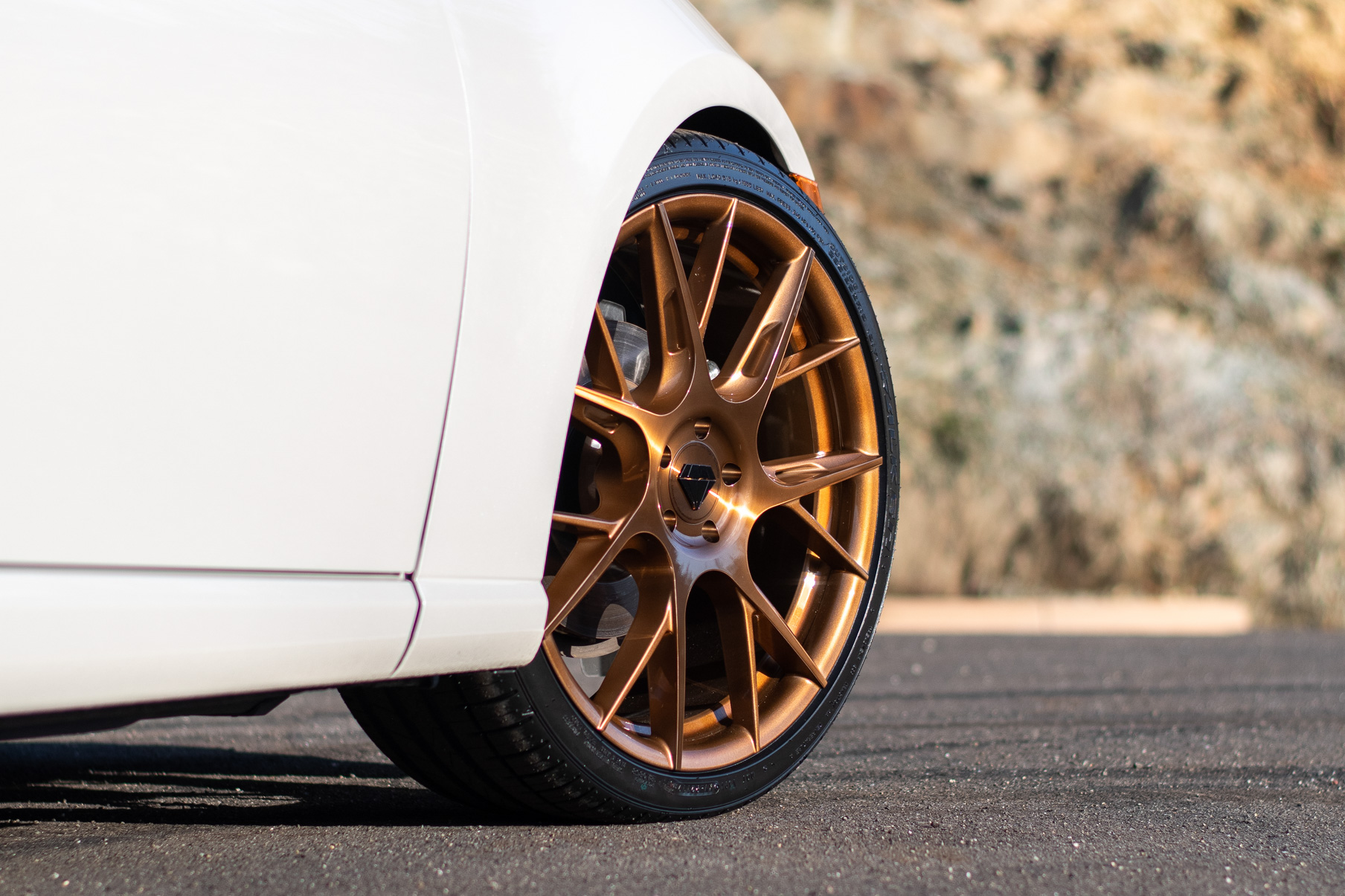 A 2018 Subaru BRZ on 19 Inch Blaque Diamond BD-F18 Bronze Wheels