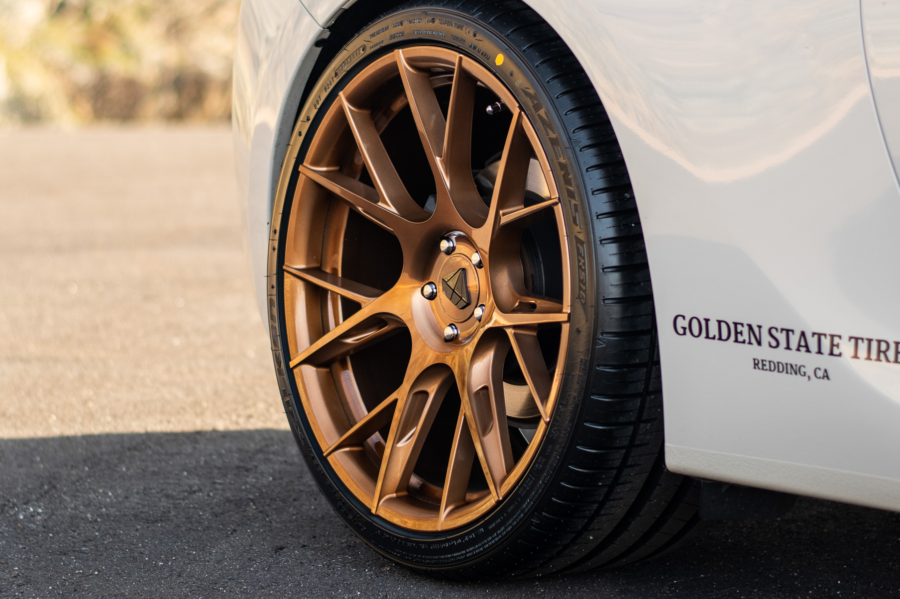 A 2018 Subaru BRZ on 19 Inch Blaque Diamond BD-F18 Bronze Wheels