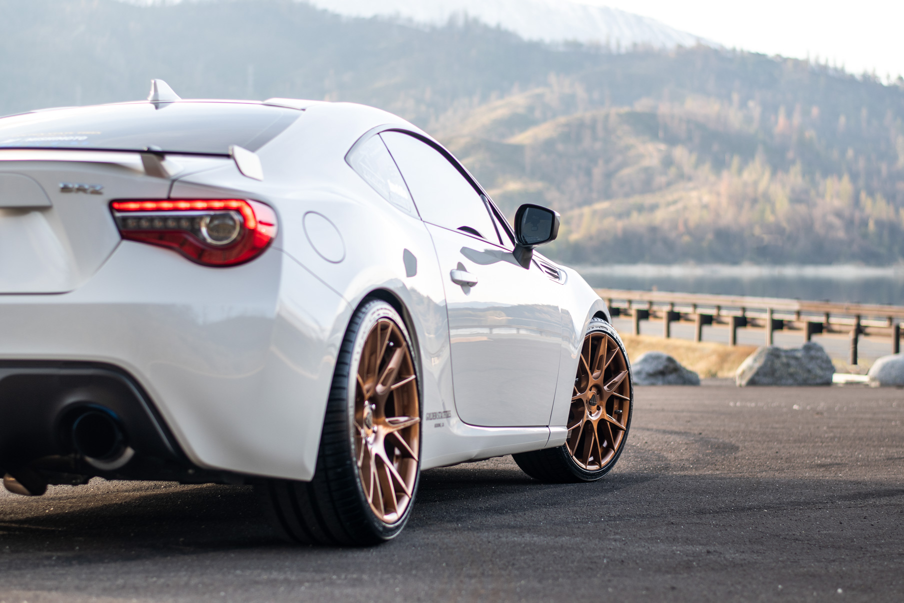 A 2018 Subaru BRZ on 19 Inch Blaque Diamond BD-F18 Bronze Wheels