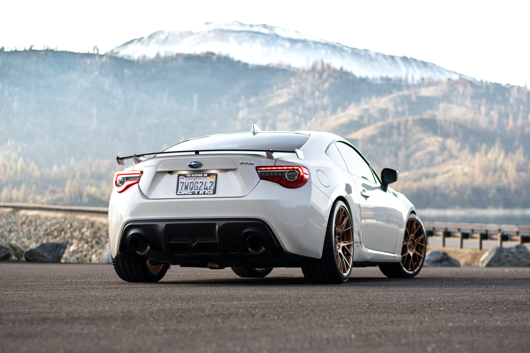A 2018 Subaru BRZ on 19 Inch Blaque Diamond BD-F18 Bronze Wheels