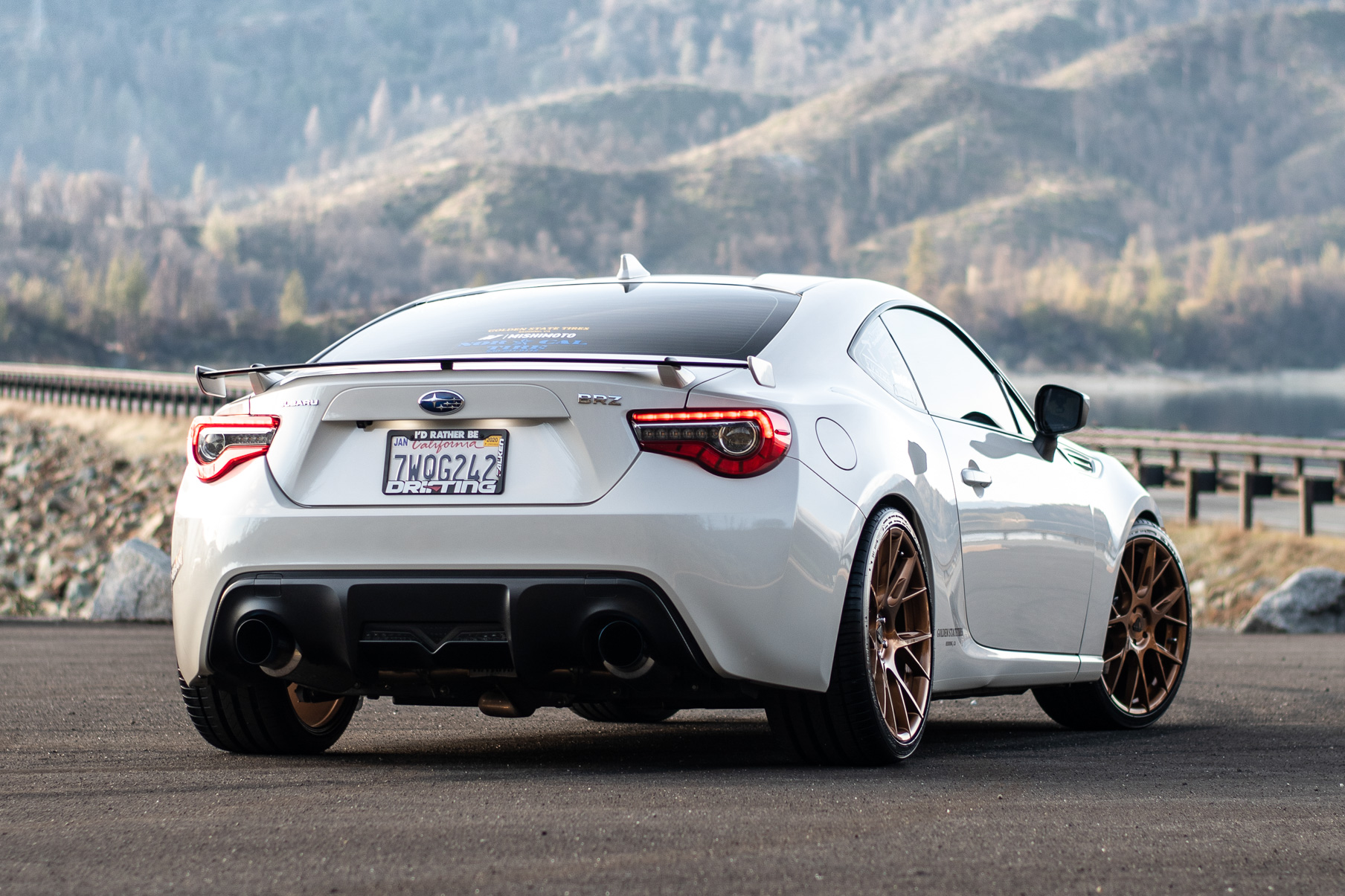 A 2018 Subaru BRZ on 19 Inch Blaque Diamond BD-F18 Bronze Wheels