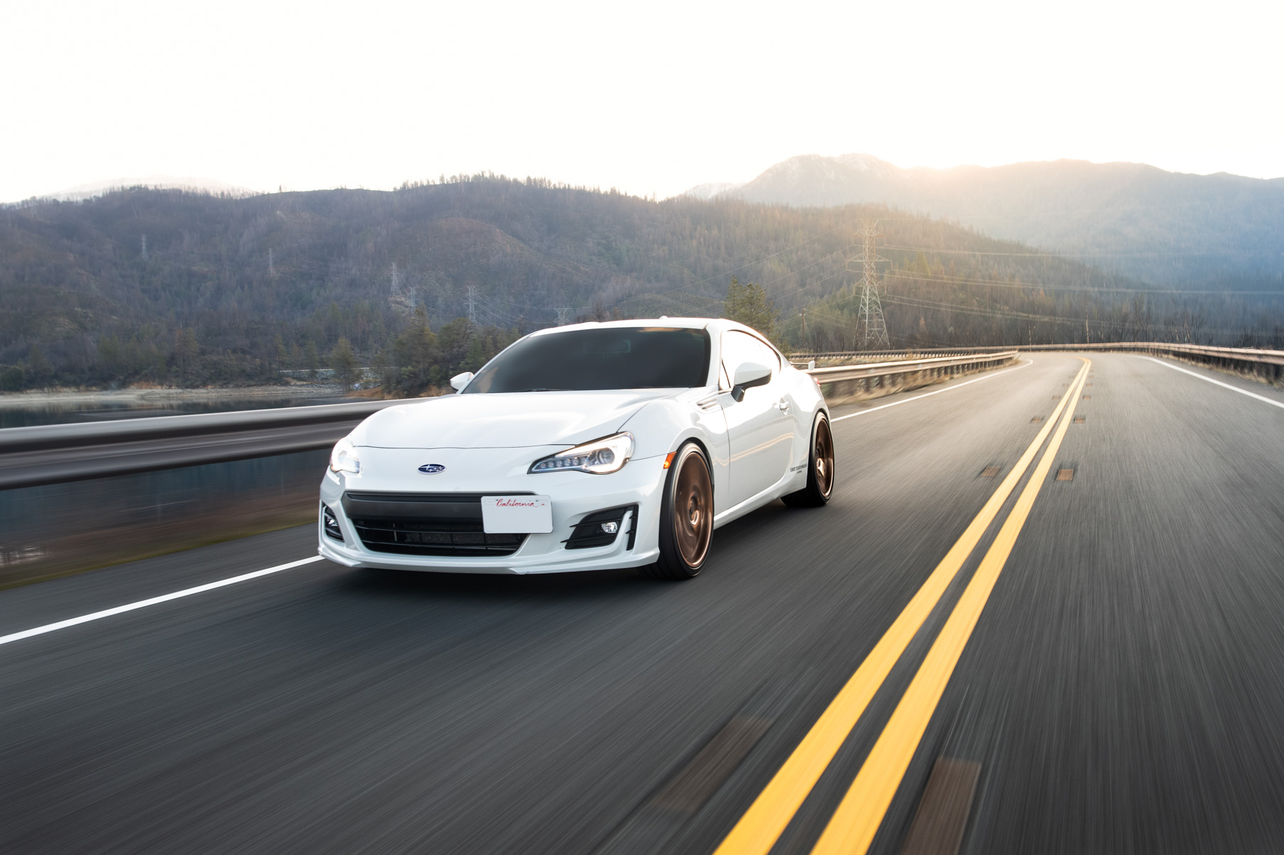 A 2018 Subaru BRZ on 19 Inch Blaque Diamond BD-F18 Bronze Wheels