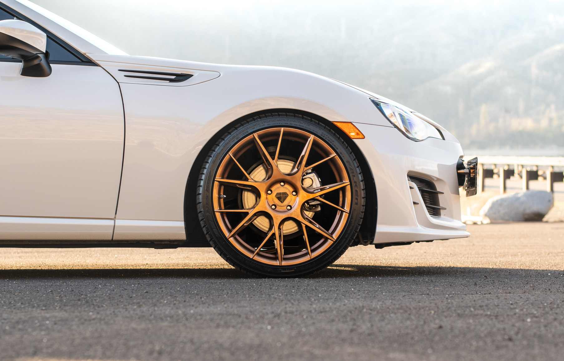 A 2018 Subaru BRZ on 19 Inch Blaque Diamond BD-F18 Bronze Wheels