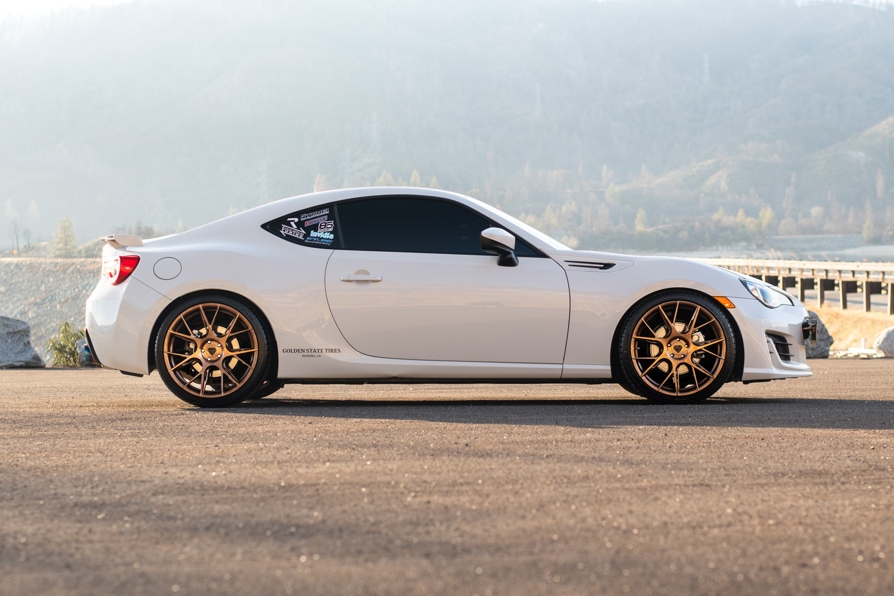 A 2018 Subaru BRZ on 19 Inch Blaque Diamond BD-F18 Bronze Wheels