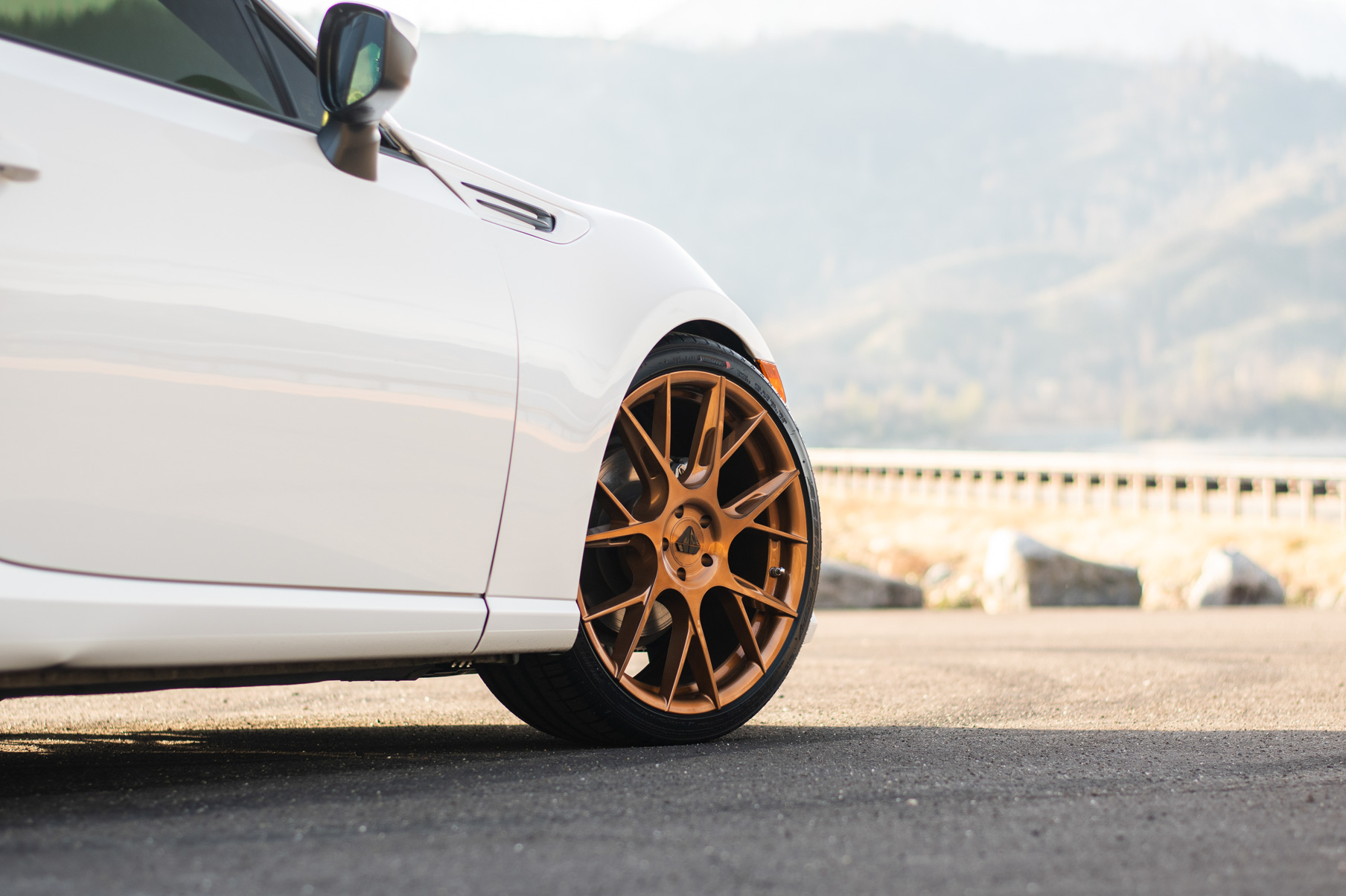 A 2018 Subaru BRZ on 19 Inch Blaque Diamond BD-F18 Bronze Wheels