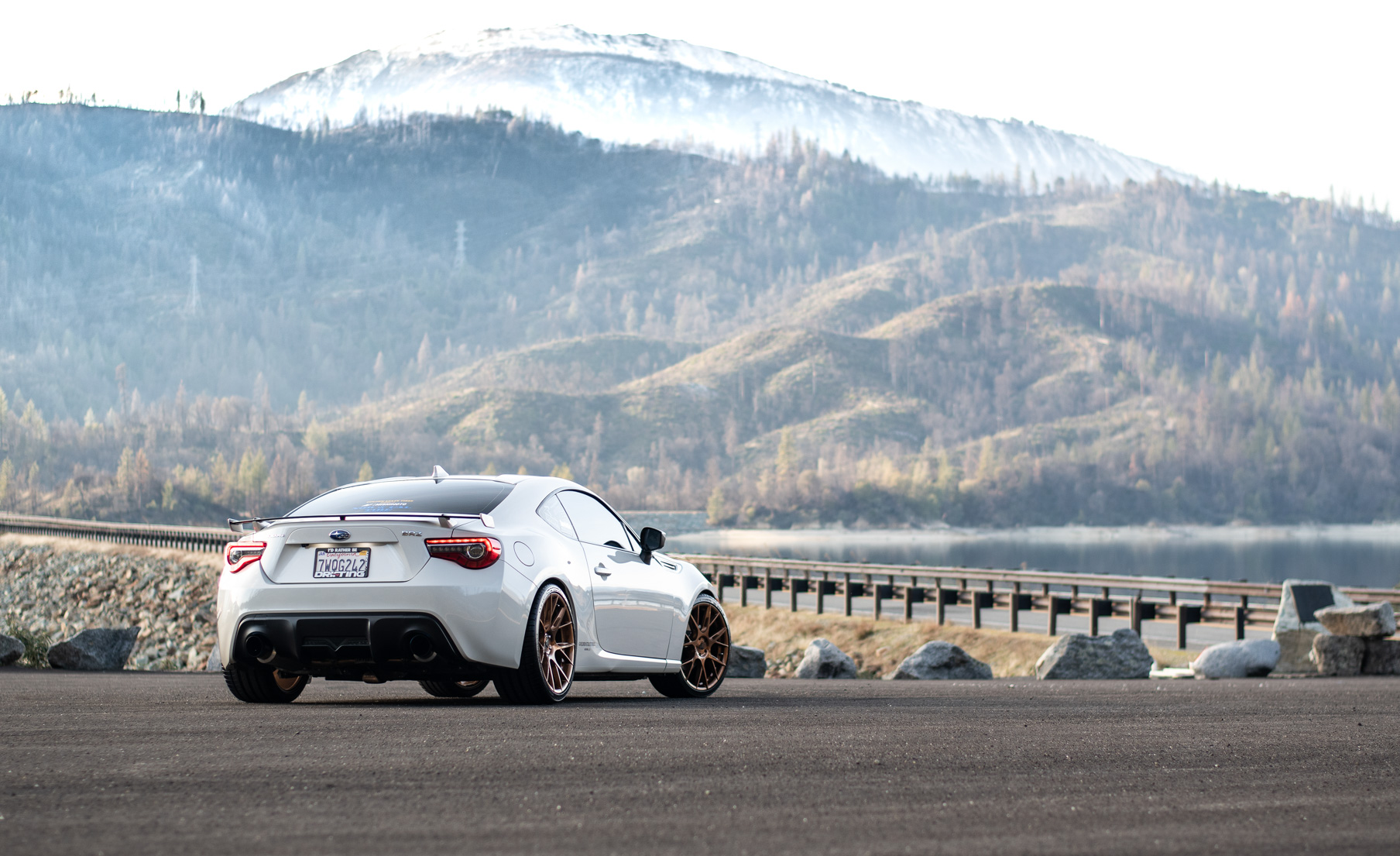 A 2018 Subaru BRZ on 19 Inch Blaque Diamond BD-F18 Bronze Wheels