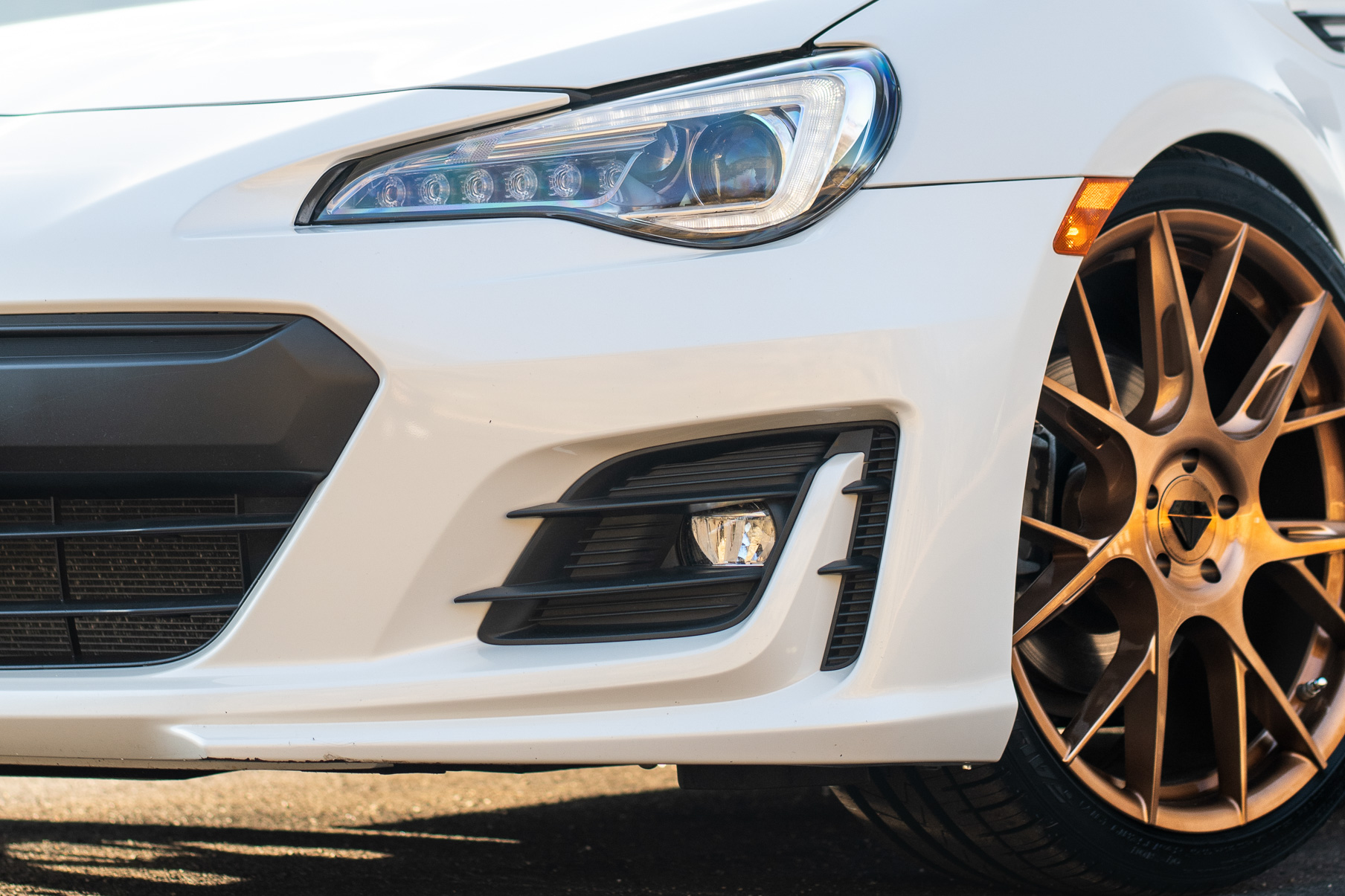 A 2018 Subaru BRZ on 19 Inch Blaque Diamond BD-F18 Bronze Wheels