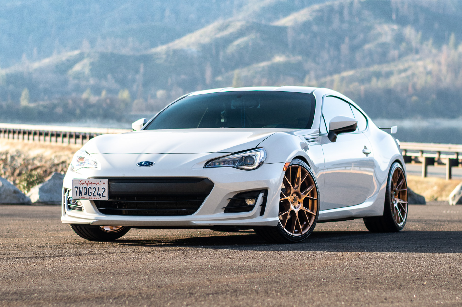 A 2018 Subaru BRZ on 19 Inch Blaque Diamond BD-F18 Bronze Wheels