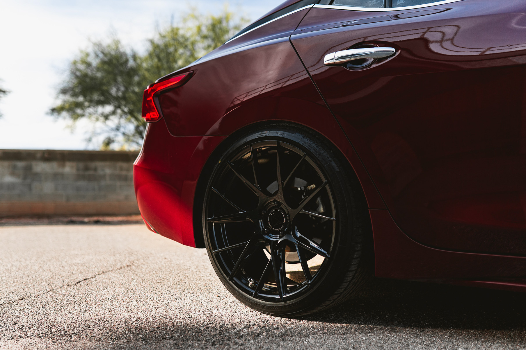 A 2017 Nissan Maxima on 20 Inch Blaque Diamond BD-F18 Gloss Black Wheels