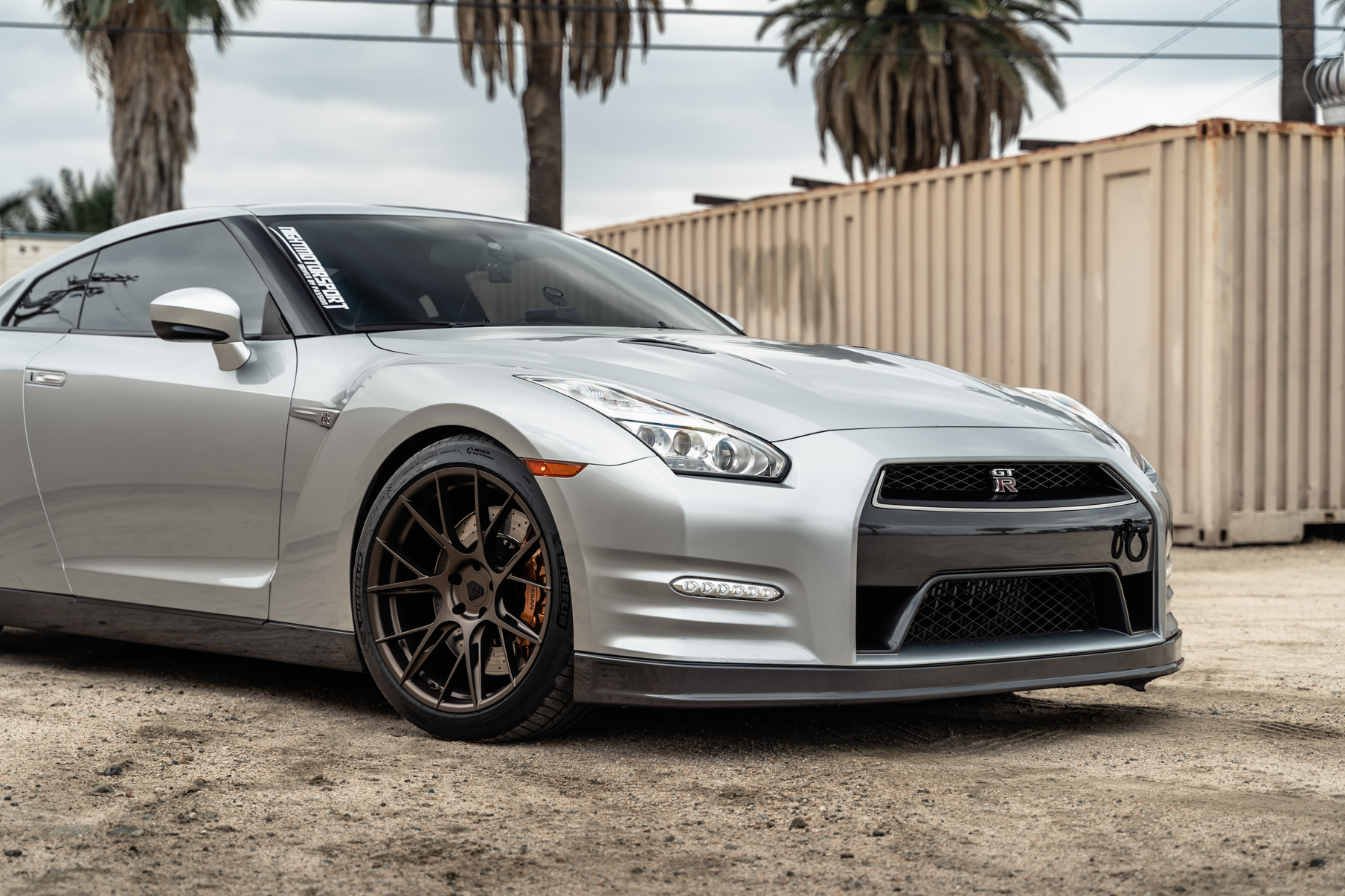 A 2015 Nissan GTR on Blaque Diamond BD-F18 Custom Matte Bronze Wheels