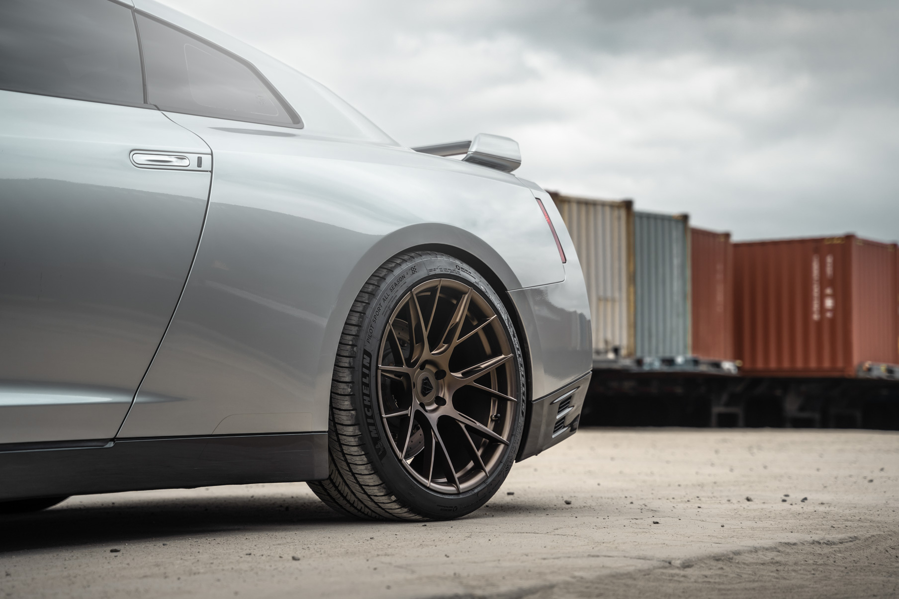 A 2015 Nissan GTR on Blaque Diamond BD-F18 Custom Matte Bronze Wheels