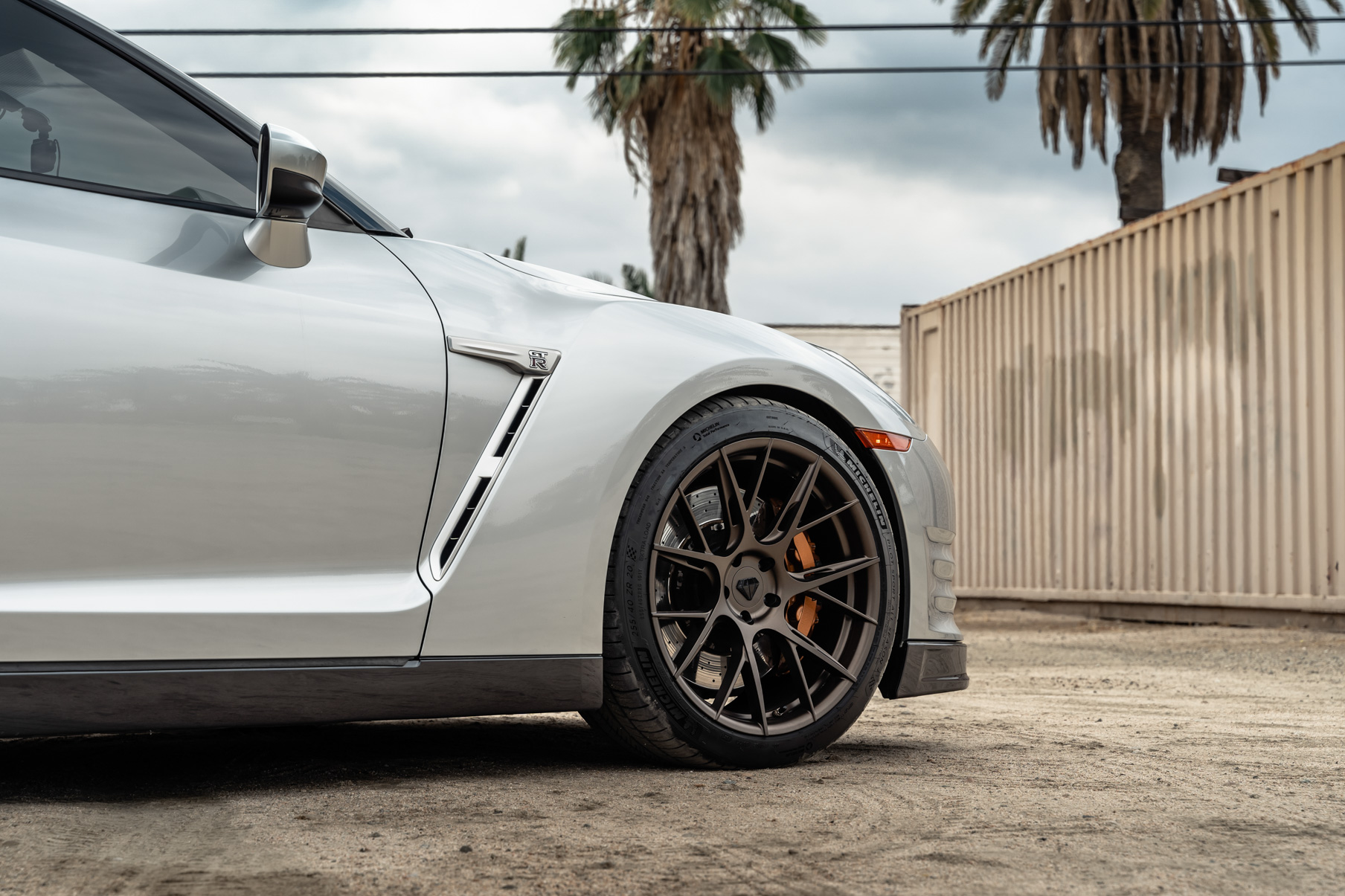A 2015 Nissan GTR on Blaque Diamond BD-F18 Custom Matte Bronze Wheels