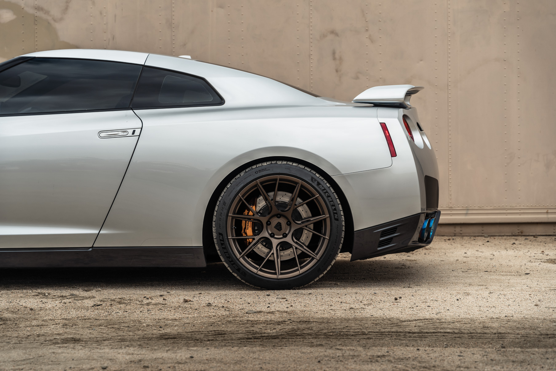 A 2015 Nissan GTR on Blaque Diamond BD-F18 Custom Matte Bronze Wheels