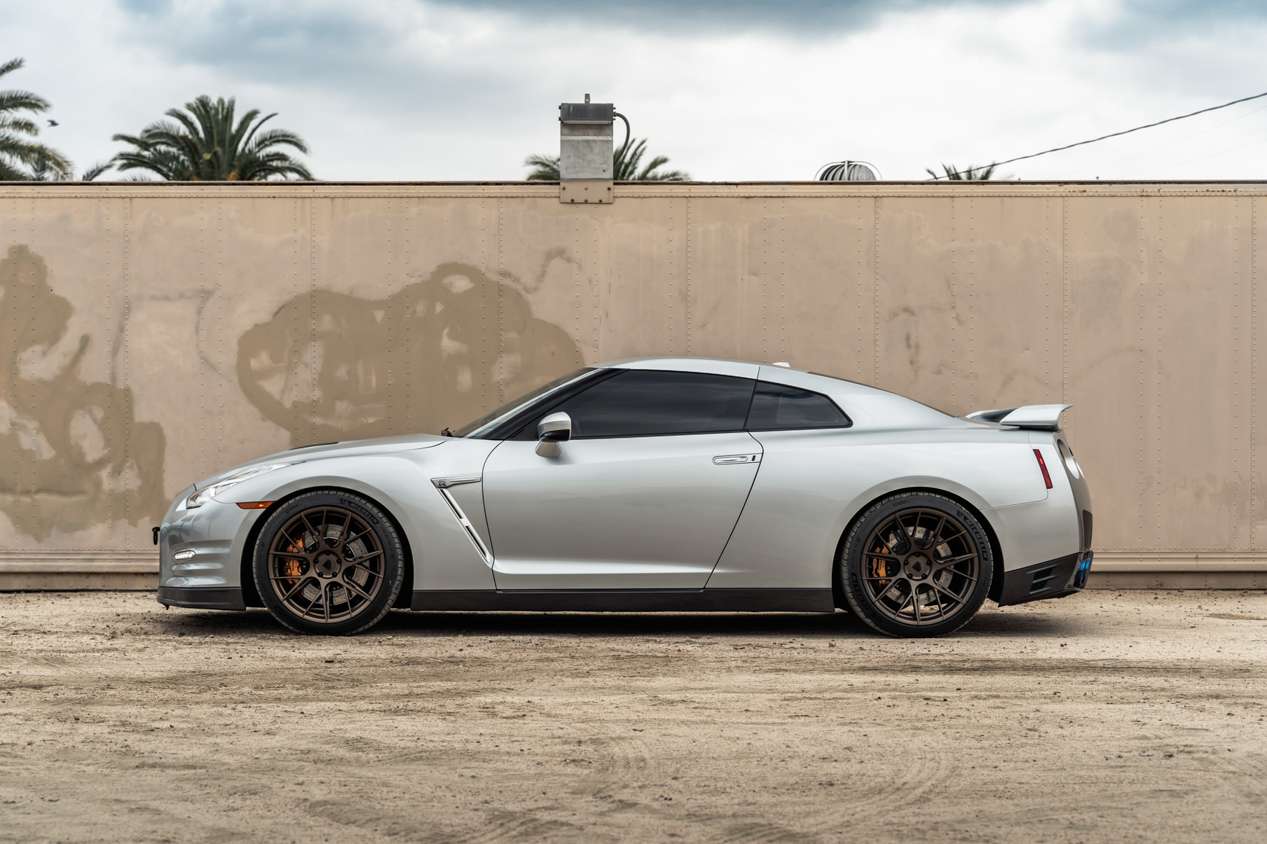 A 2015 Nissan GTR on Blaque Diamond BD-F18 Custom Matte Bronze Wheels