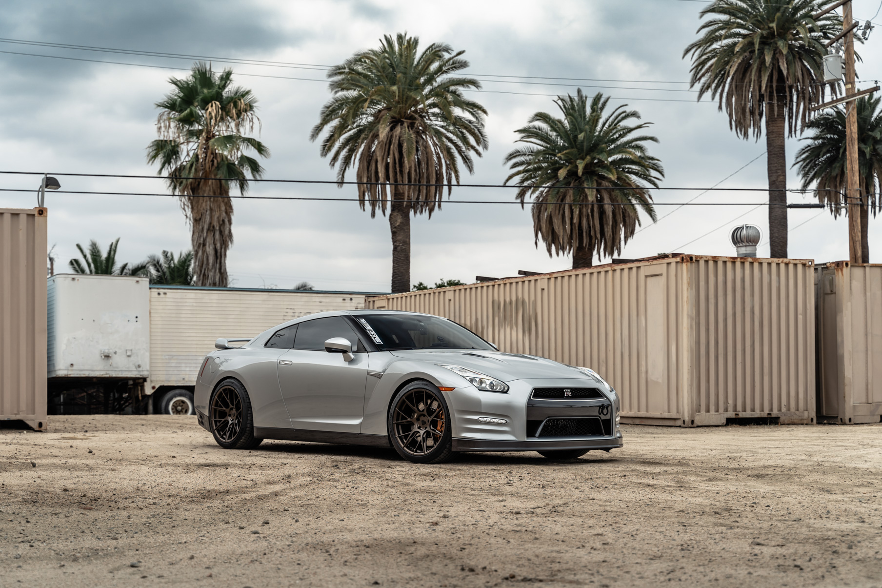 A 2015 Nissan GTR on Blaque Diamond BD-F18 Custom Matte Bronze Wheels