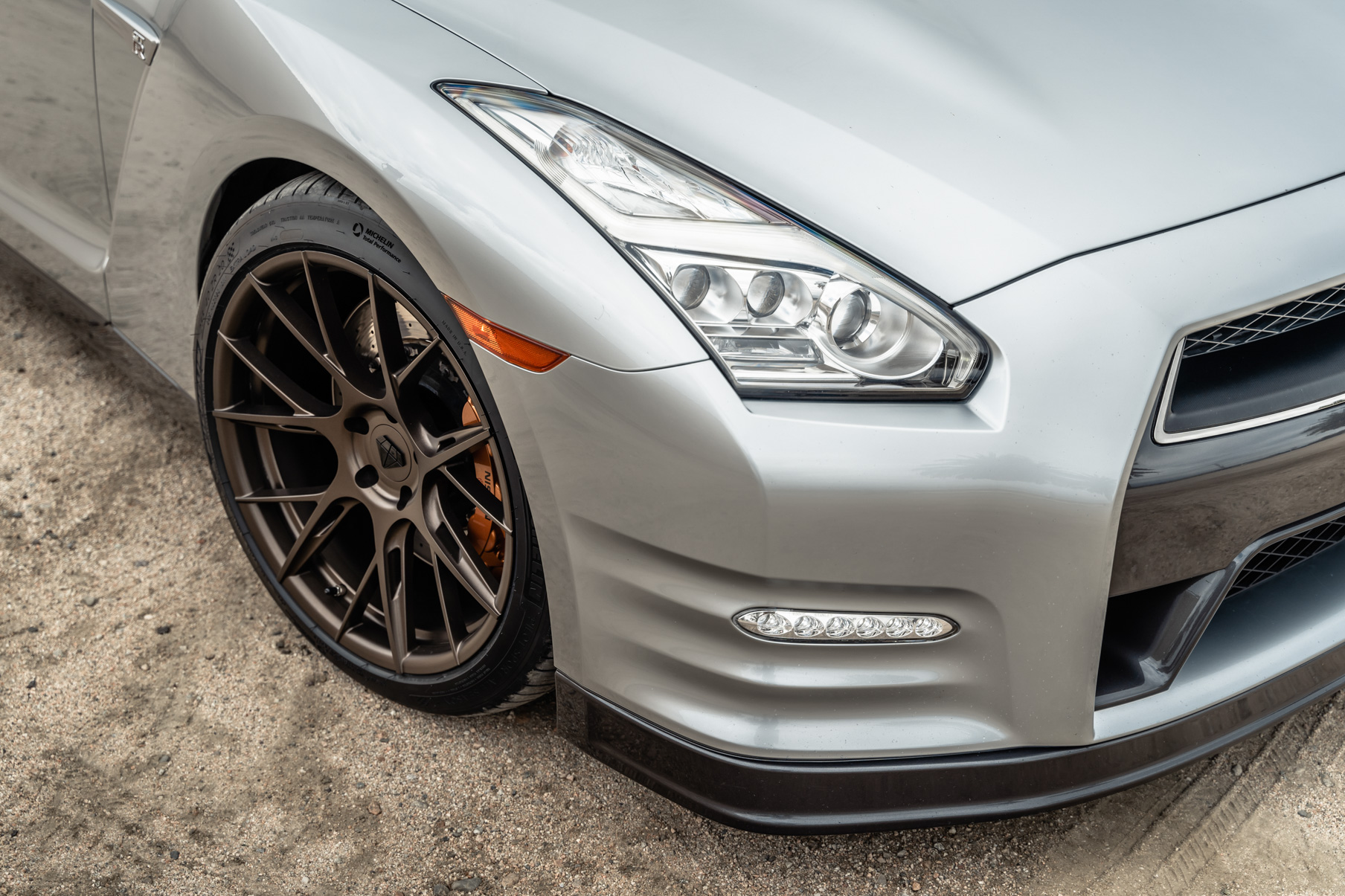 A 2015 Nissan GTR on Blaque Diamond BD-F18 Custom Matte Bronze Wheels