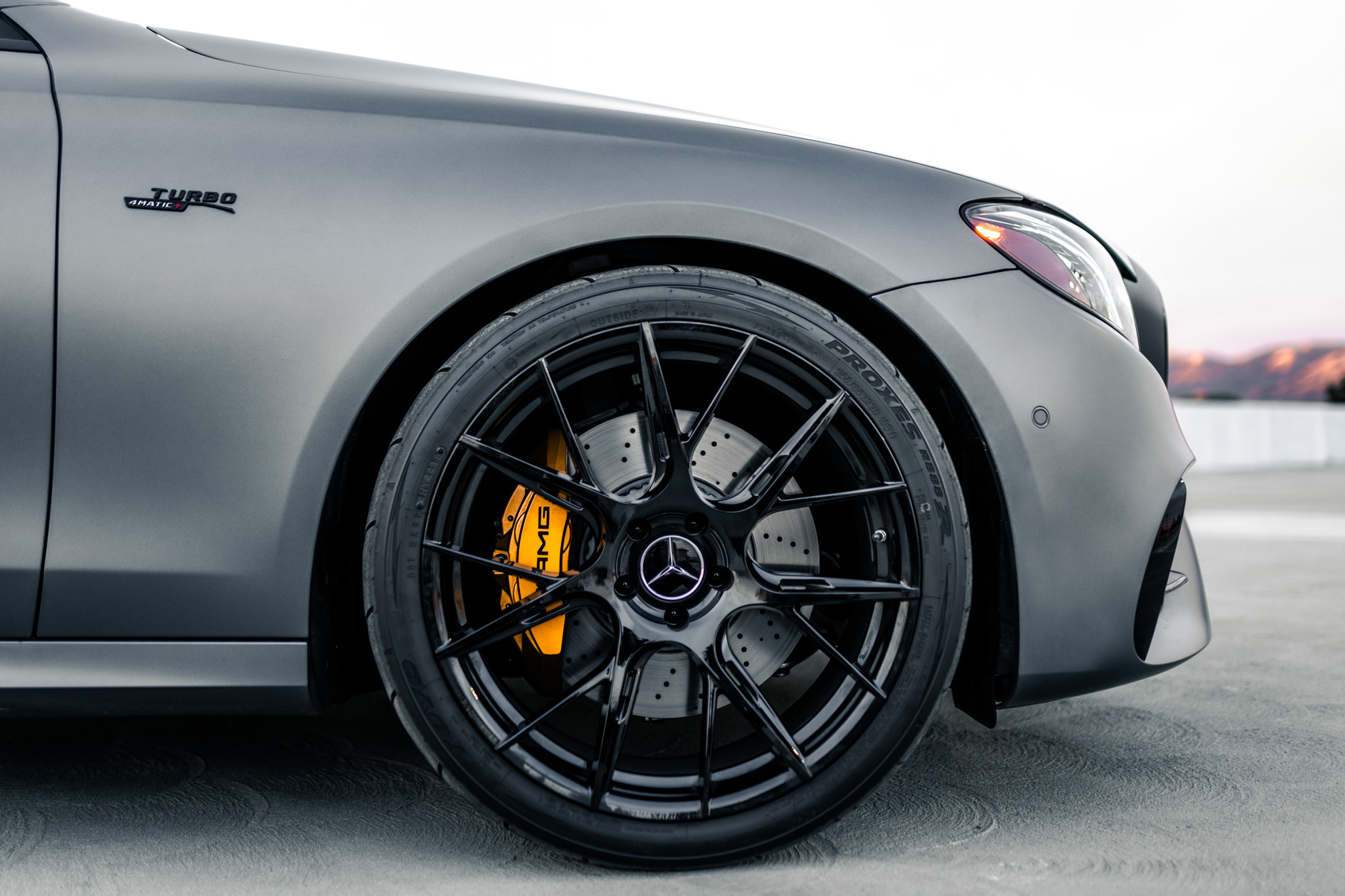 A 2019 Mercedes-Benz E53 on Blaque Diamond BD-F18 Gloss Black Wheels