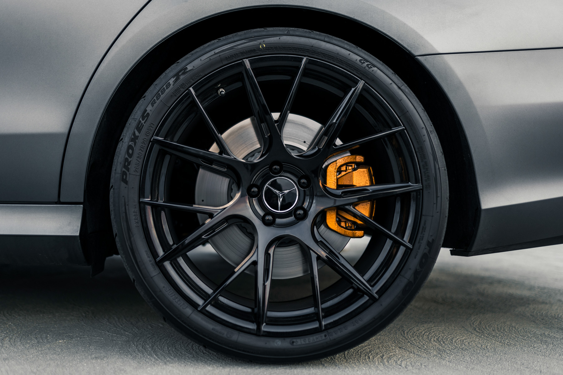 A 2019 Mercedes-Benz E53 on Blaque Diamond BD-F18 Gloss Black Wheels