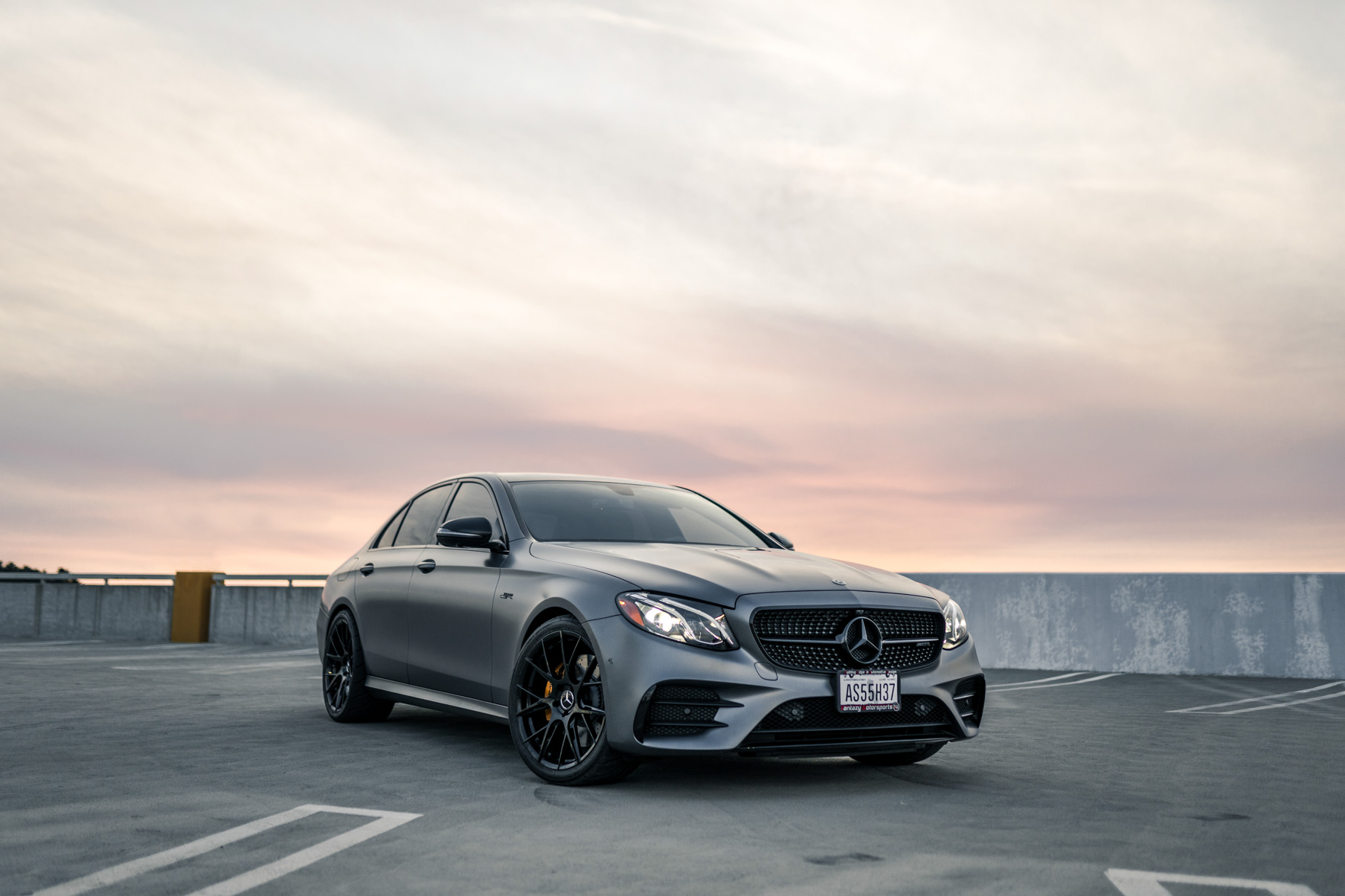 A 2019 Mercedes-Benz E53 on Blaque Diamond BD-F18 Gloss Black Wheels