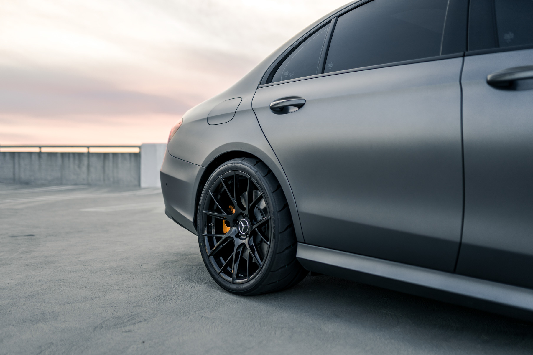A 2019 Mercedes-Benz E53 on Blaque Diamond BD-F18 Gloss Black Wheels