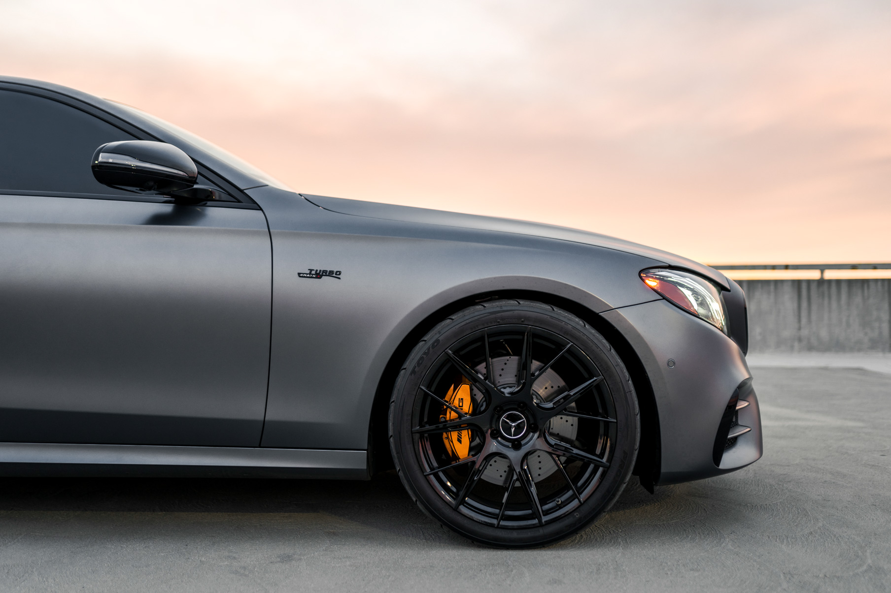 A 2019 Mercedes-Benz E53 on Blaque Diamond BD-F18 Gloss Black Wheels