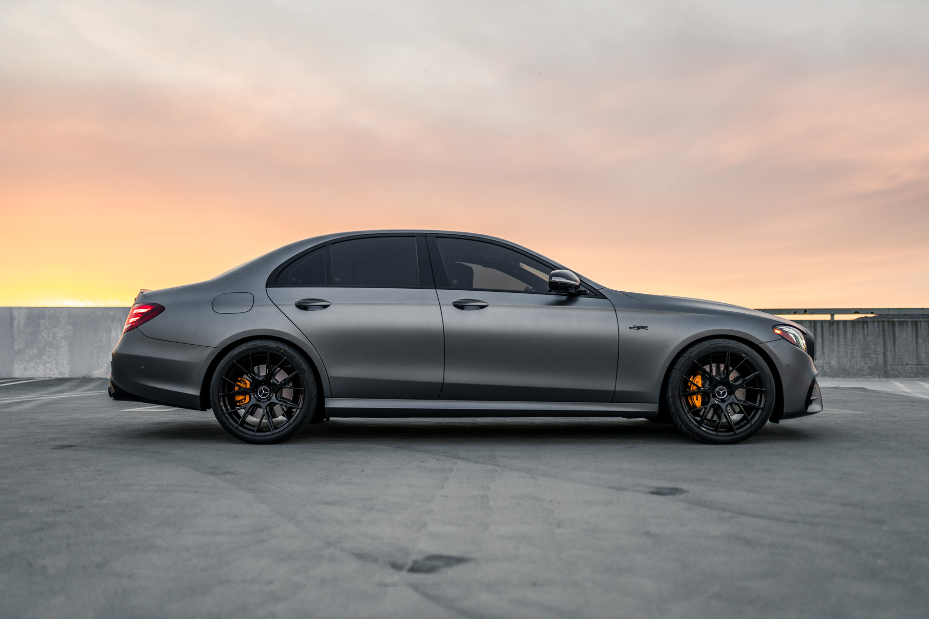 A 2019 Mercedes-Benz E53 on Blaque Diamond BD-F18 Gloss Black Wheels