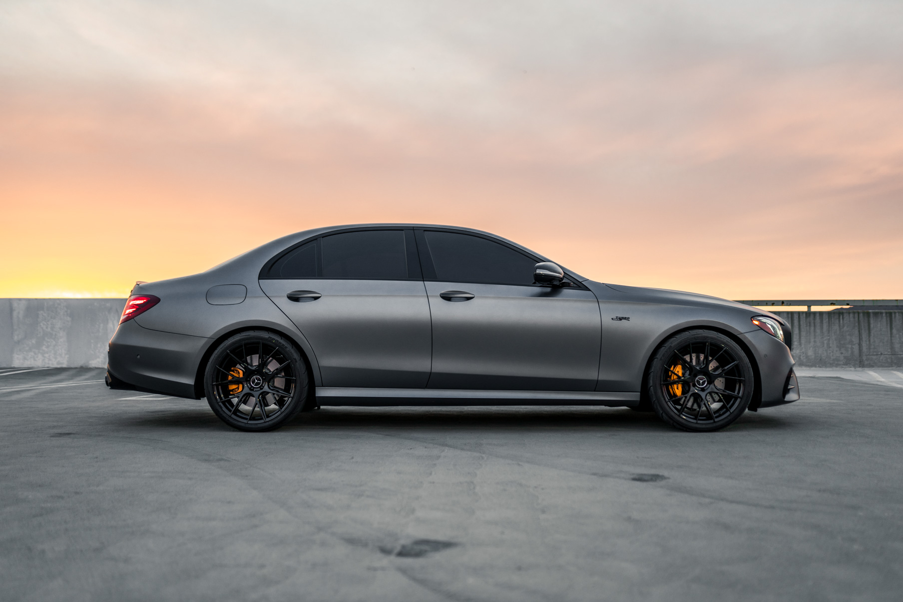 A 2019 Mercedes-Benz E53 on Blaque Diamond BD-F18 Gloss Black Wheels