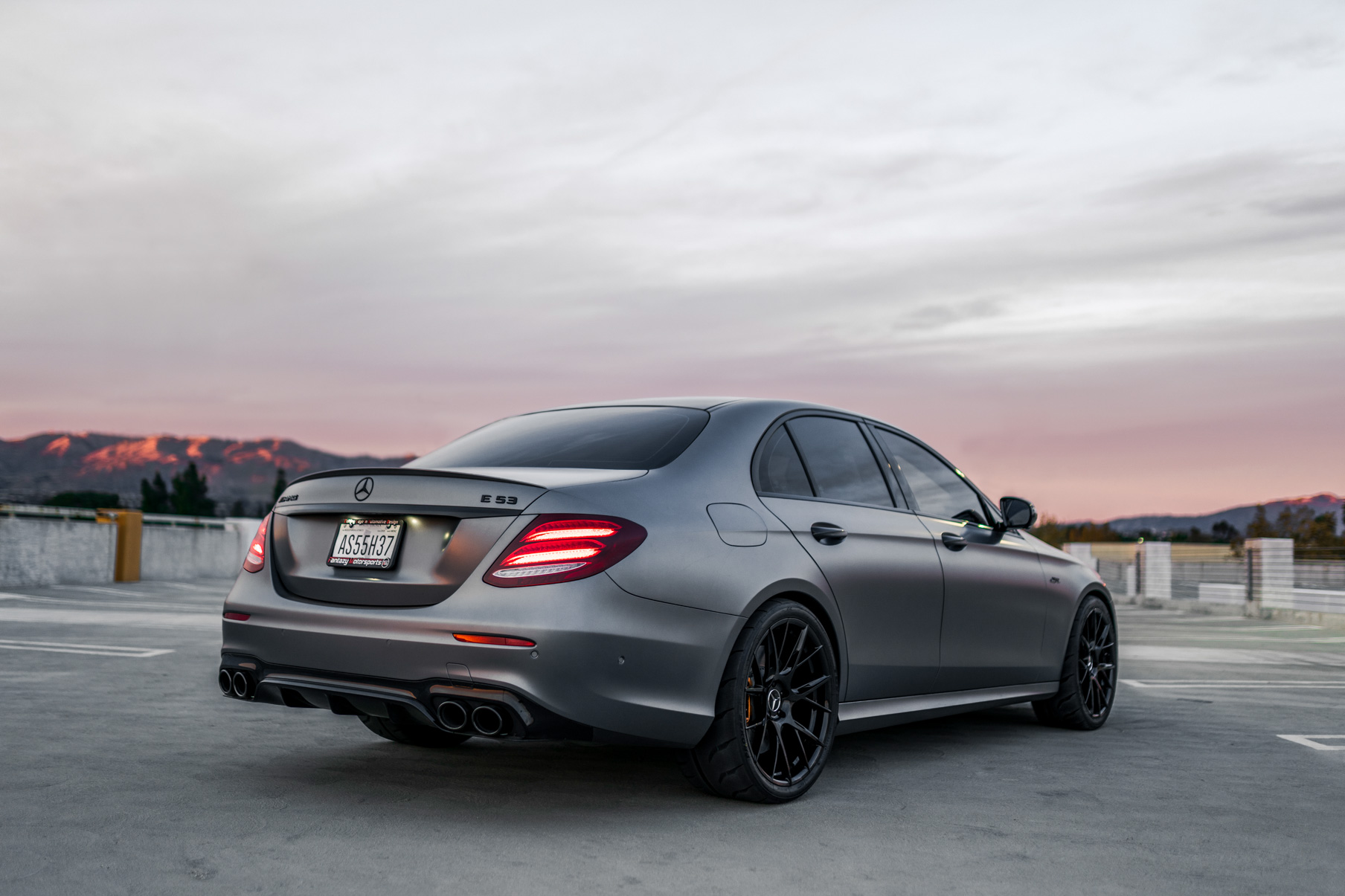 A 2019 Mercedes-Benz E53 on Blaque Diamond BD-F18 Gloss Black Wheels