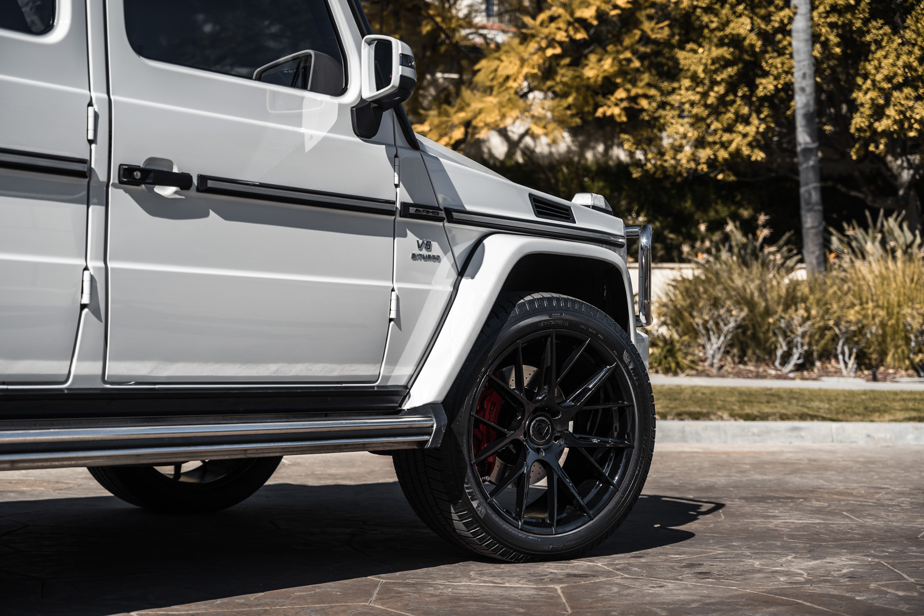 A 2017 Mercedes-Benz G63 AMG on Blaque Diamond BD-F18 Gloss Black Wheels