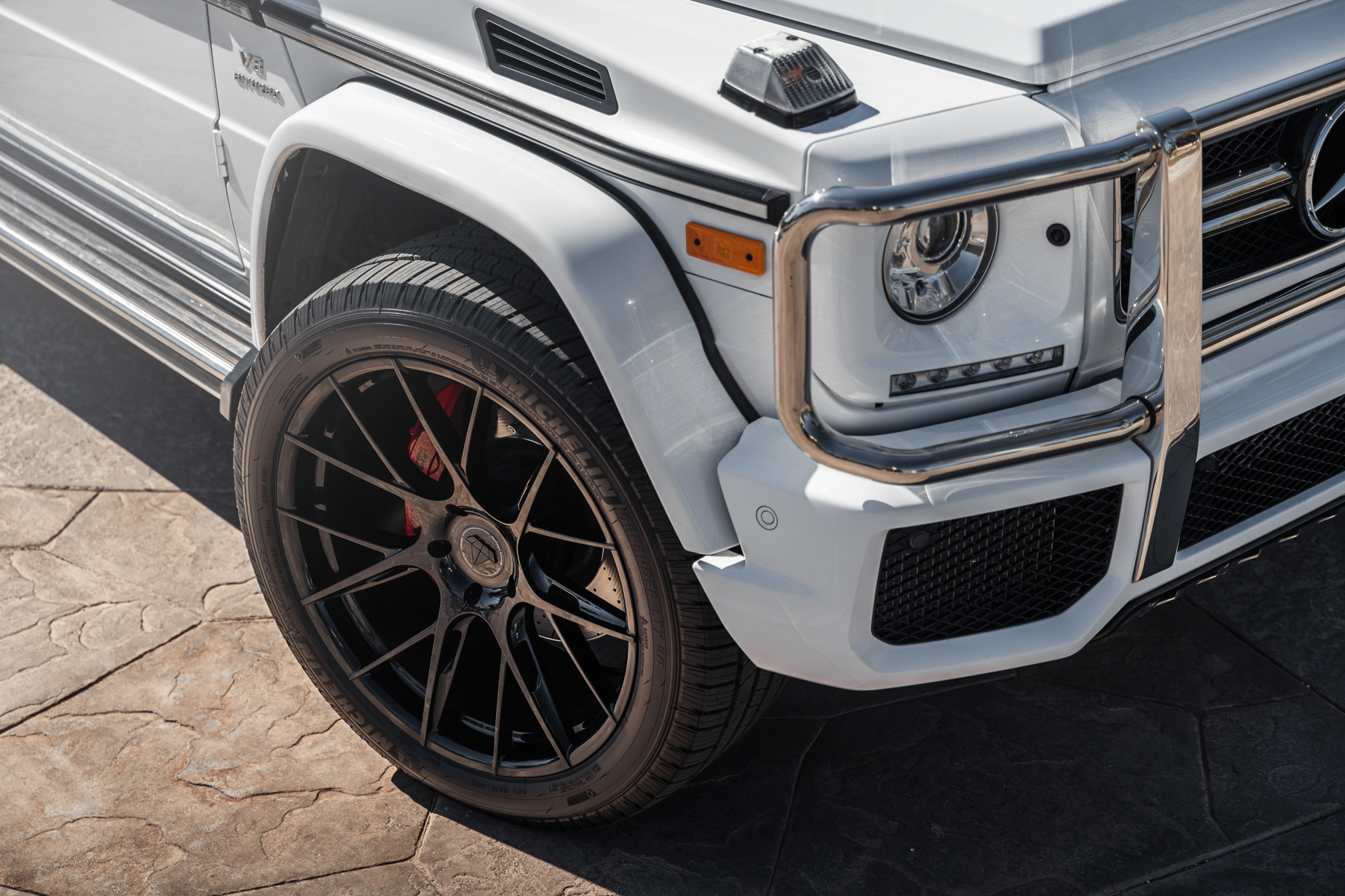 A 2017 Mercedes-Benz G63 AMG on Blaque Diamond BD-F18 Gloss Black Wheels