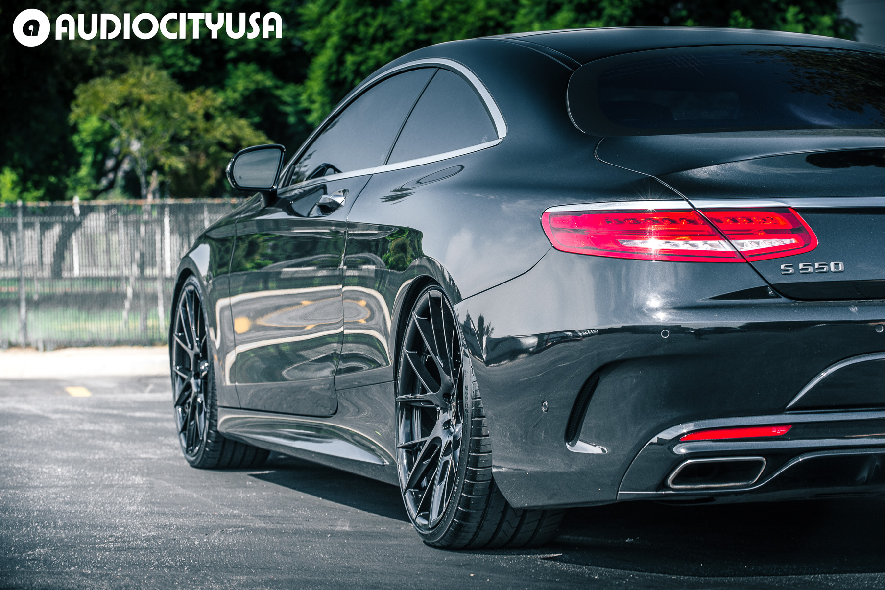 A 2015 Mercedes-Benz S550 on Blaque Diamond BD-F18 Gloss Black Wheels