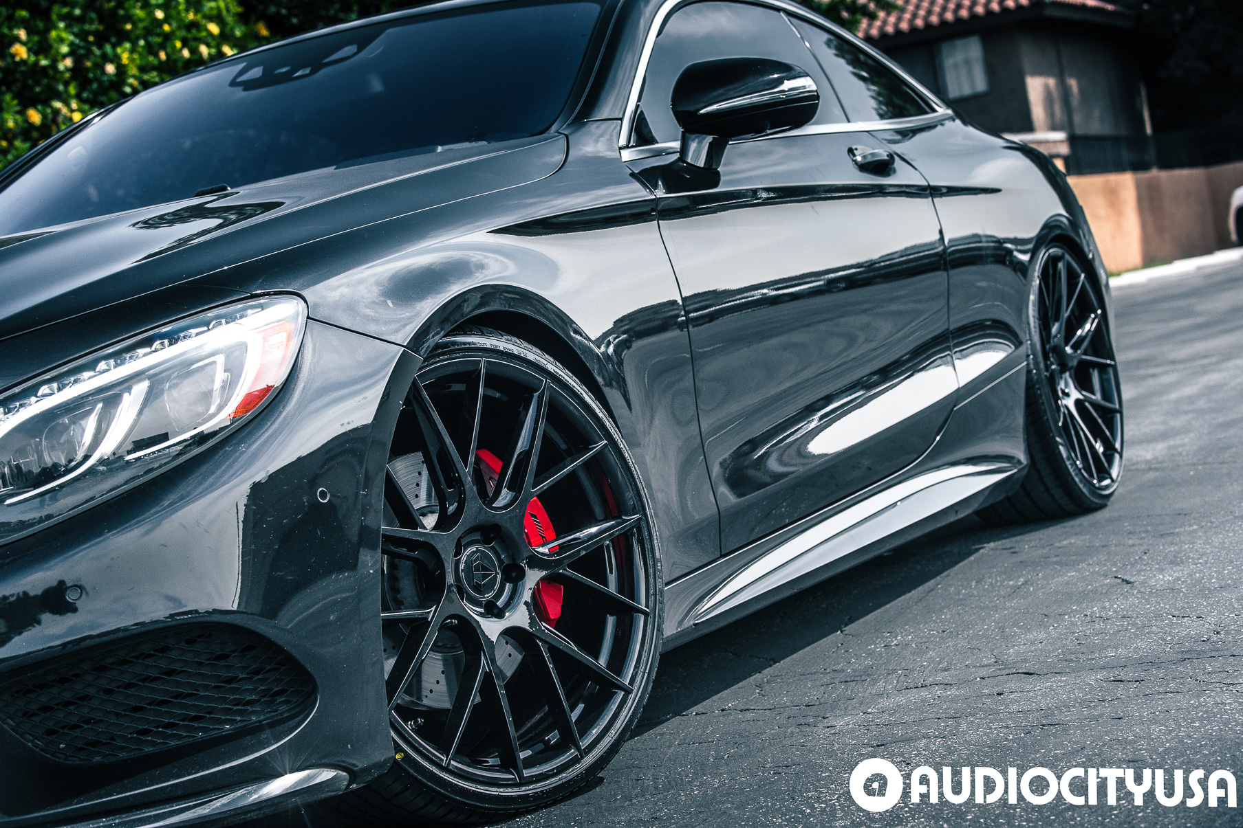 A 2015 Mercedes-Benz S550 on Blaque Diamond BD-F18 Gloss Black Wheels