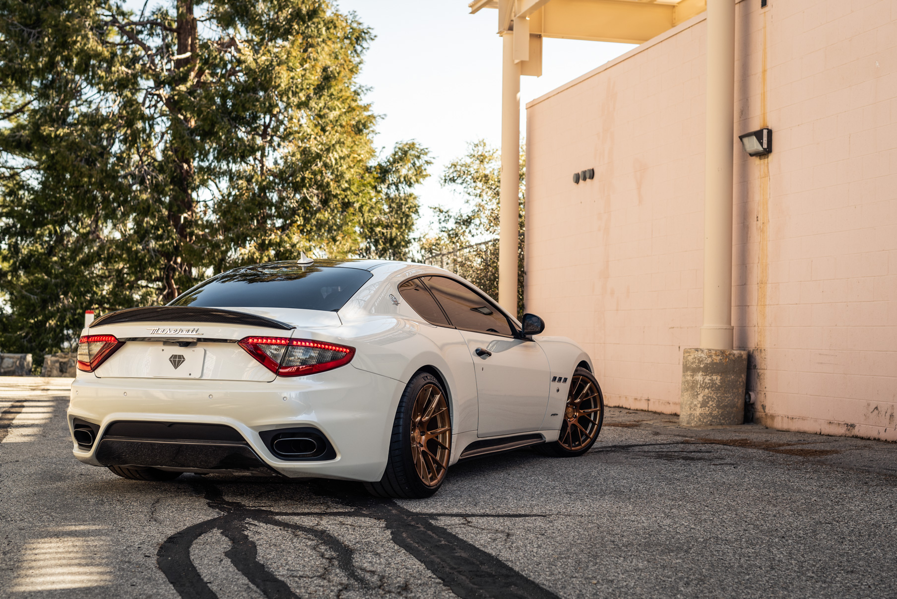 A 2019 Maserati GT on 22 Inch Blaque Diamond BD-F18 Bronze Wheels